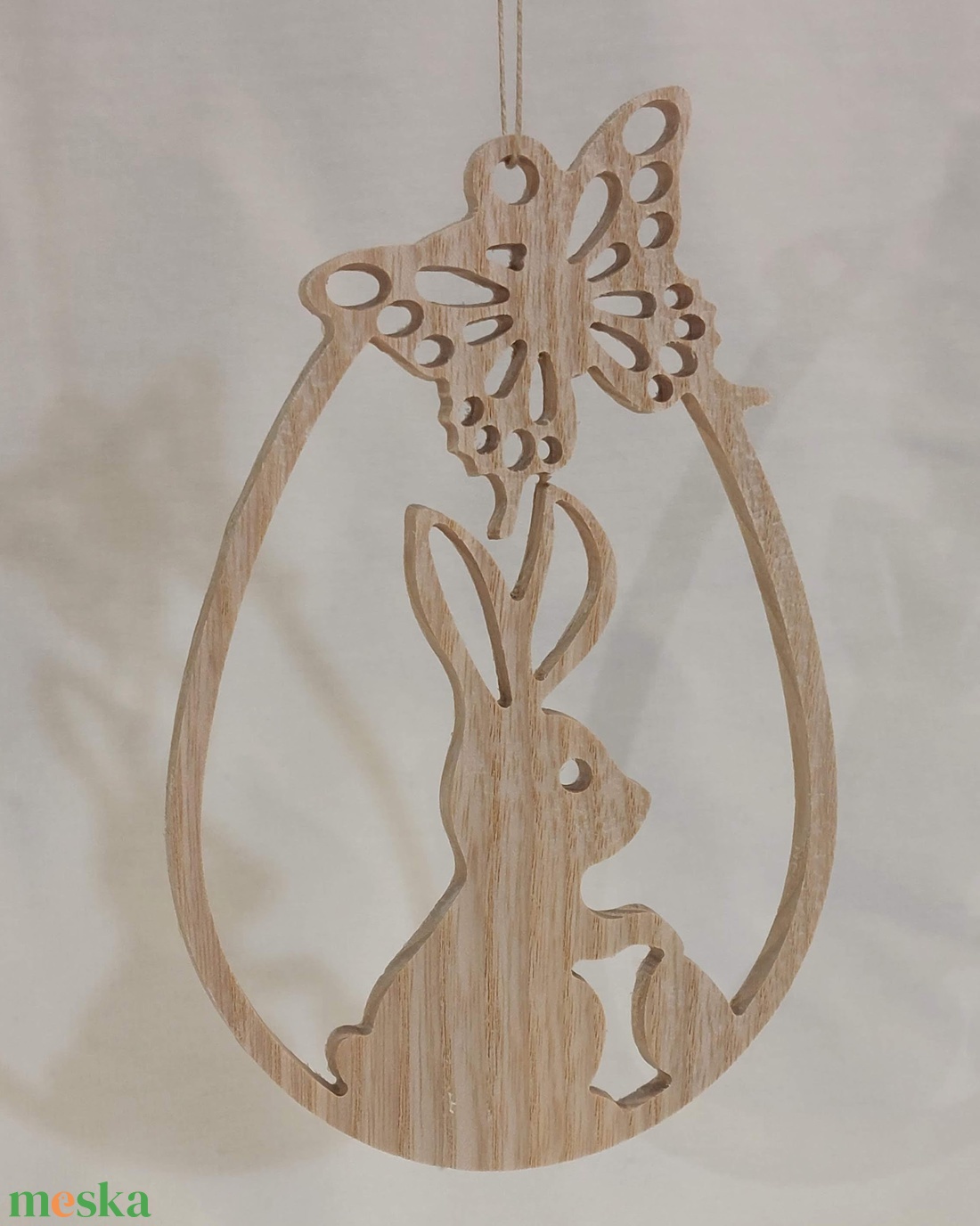 Húsvéti tojás, nyuszival és pillangóval - otthon & életmód - dekoráció - dísztárgy - Meska.hu