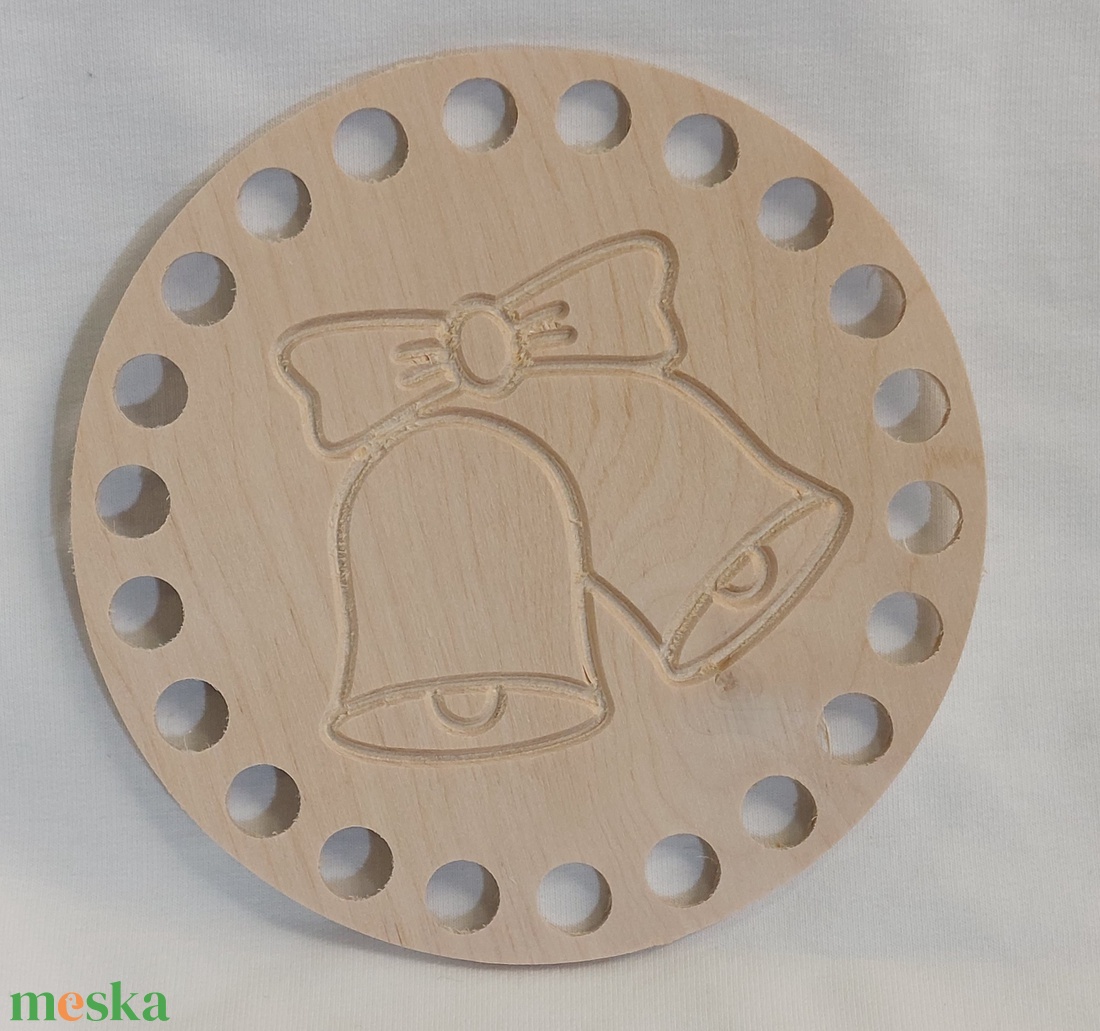 Harangos horgolóható faalap - kellékek & szerszámok - hobby fa alapanyag - rétegelt lemez, fa alap - Meska.hu