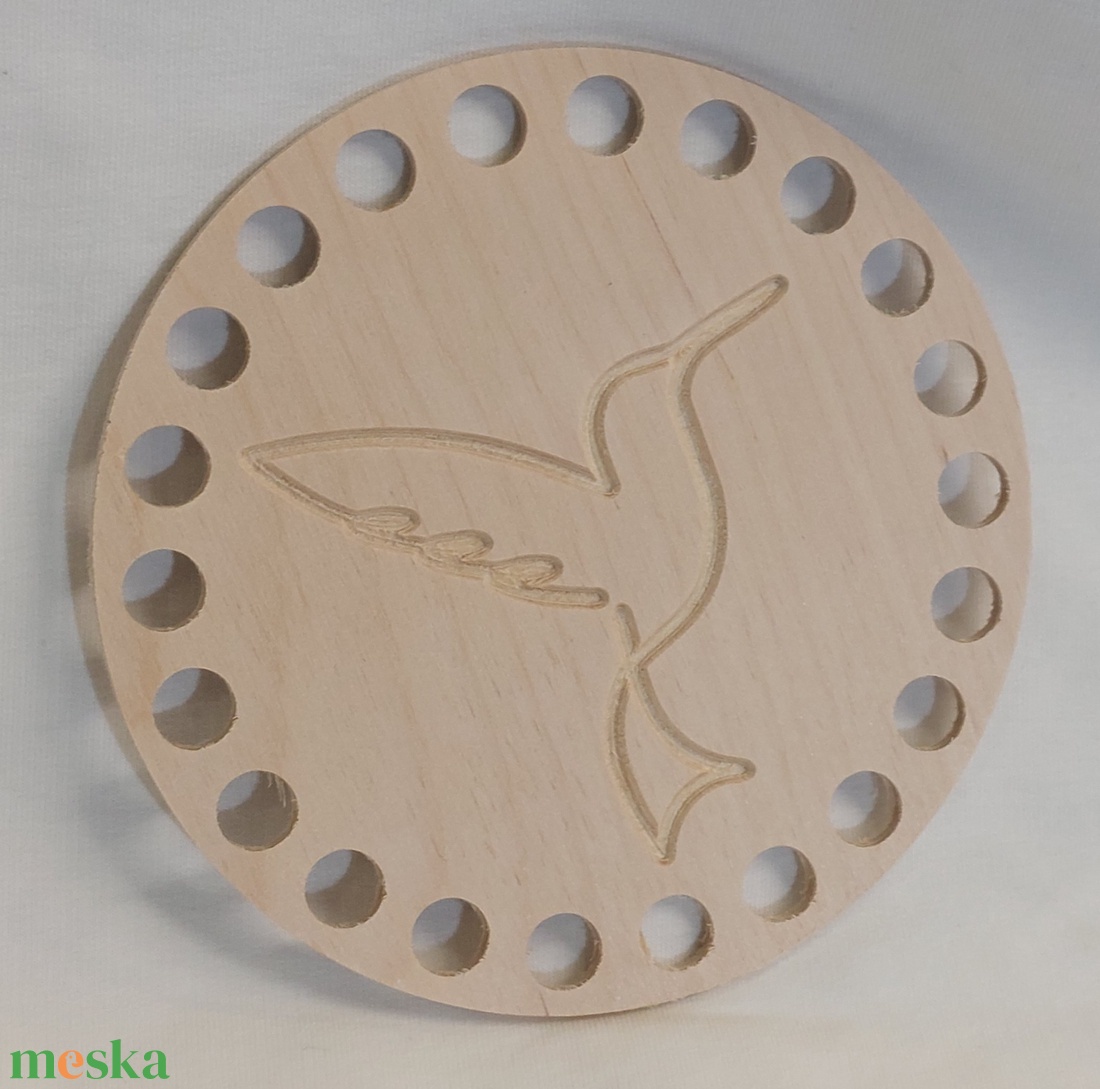 Madárkás horgolóható faalap - kellékek & szerszámok - hobby fa alapanyag - rétegelt lemez, fa alap - Meska.hu
