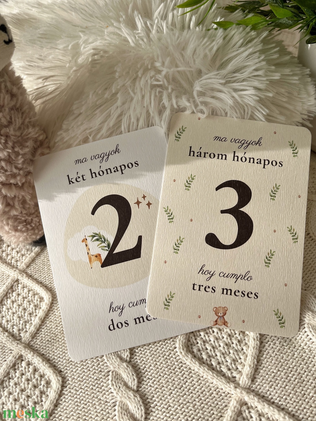 Magyarspanyol letölthető, nyomtatható mérföldkő kártya, fiú zöld szivárvány digitális PDF (Tarjetas de hitos bilingües) - művészet - grafika & illusztráció - digitális - Meska.hu