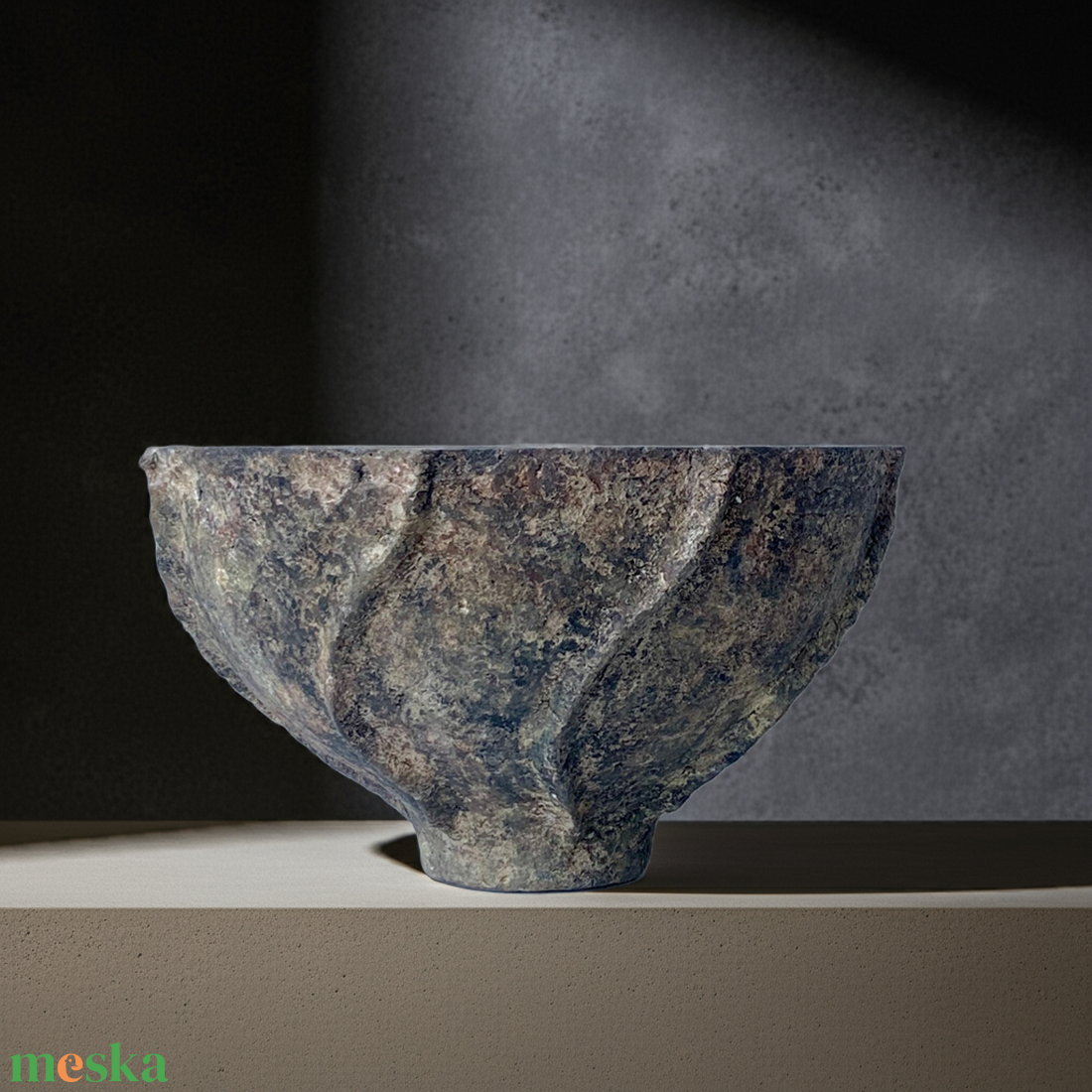 Uneri - Ahol a lélek hullámai csendesednek el - wabi-sabi, otthon, egyedi, papírbeton, minimalista, dekoráció, tál - otthon & életmód - dekoráció - asztal és polc dekoráció - dekorációs tál, tartó - Meska.hu