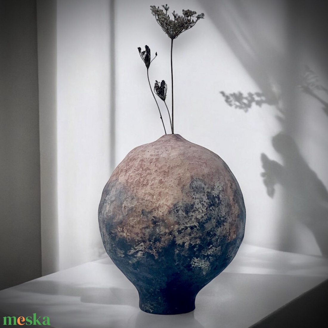 Nozomi - wabi-sabi, otthon, egyedi, papír, beton, minimalista, dekoráció, váza - otthon & életmód - virágdekoráció - virágtartó - váza - Meska.hu