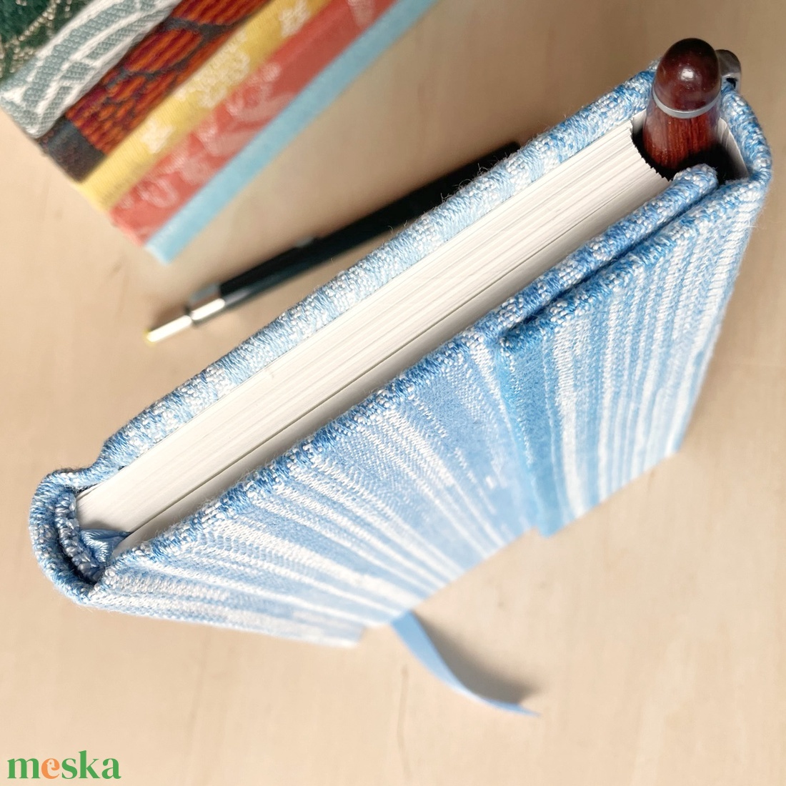 Mágneszáras, A/6-os heti tervező, dátum nélküli naptár, Oscha Matrix textillel - otthon & életmód - papír, írószer - jegyzetfüzet & napló - Meska.hu