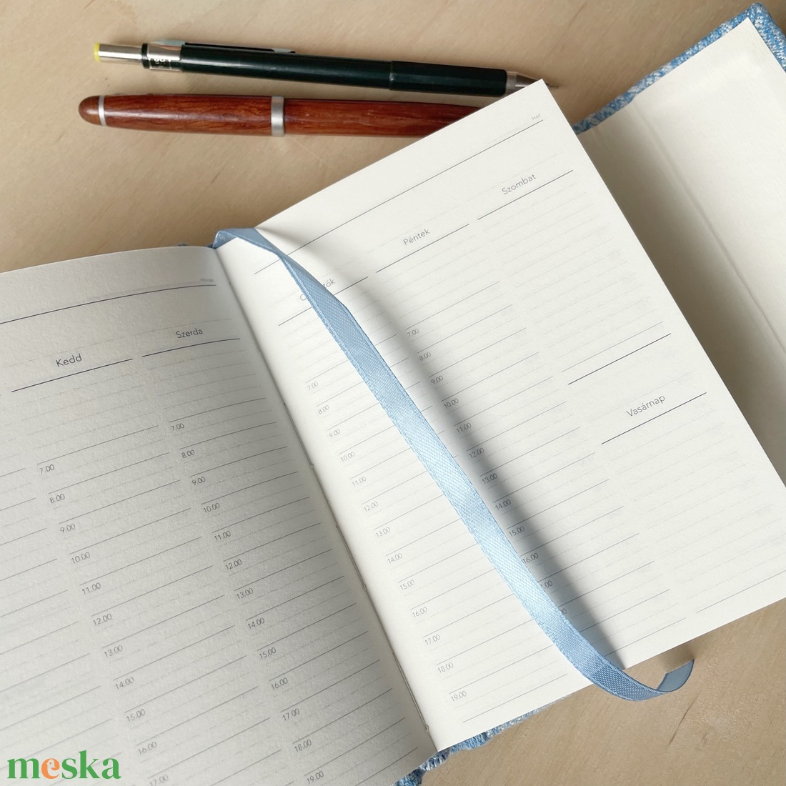 Mágneszáras, A/6-os heti tervező, dátum nélküli naptár, Oscha Matrix textillel - otthon & életmód - papír, írószer - jegyzetfüzet & napló - Meska.hu