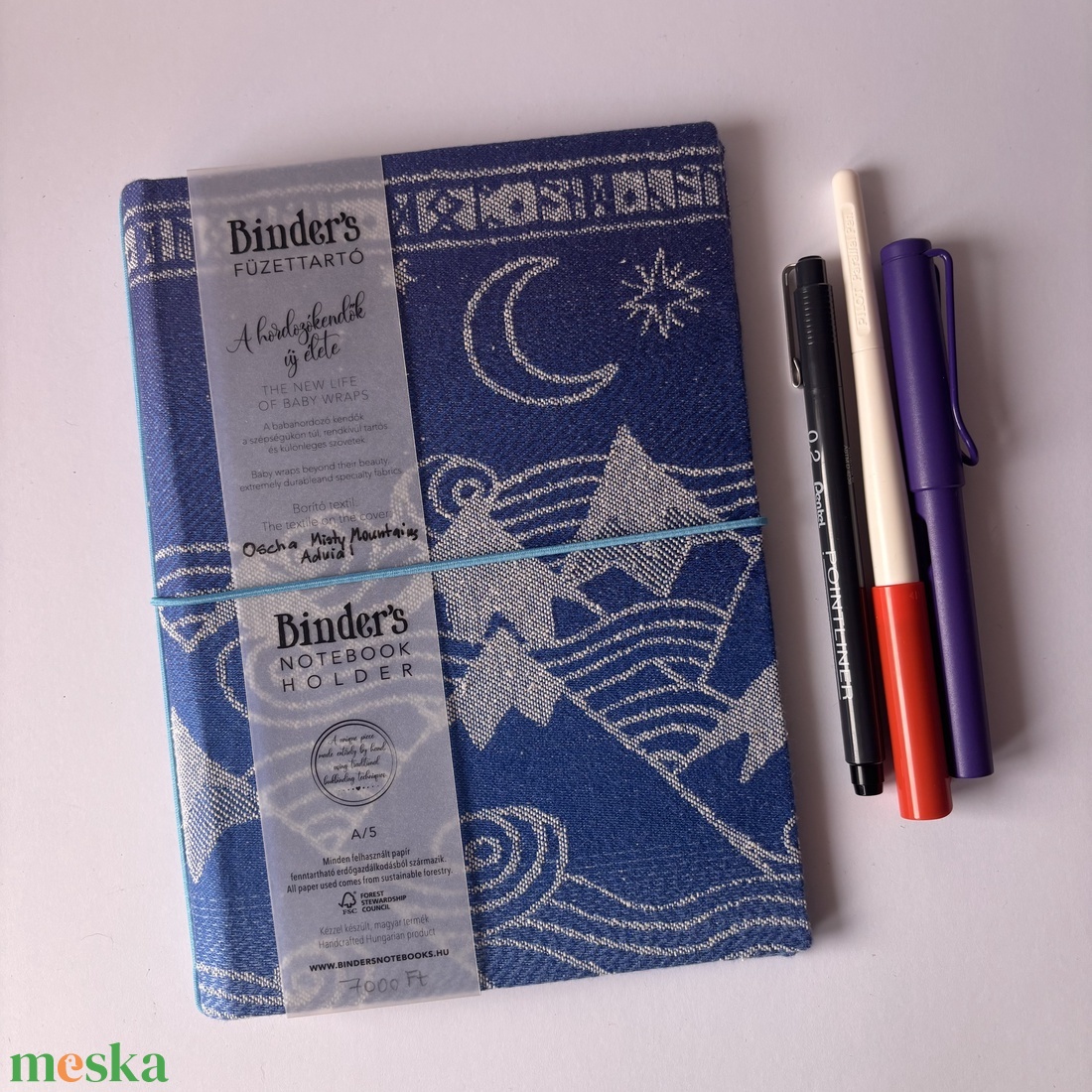 Holdas textilborítós füzettartó, füzetborító, traveller's notebook, A/5, keménytáblás - otthon & életmód - papír, írószer - könyv- és füzetborító - Meska.hu Holdas textilborítós füzettartó, füzetborító, traveller's notebook, A/5, keménytáblás - otthon & életmód - papír, írószer - könyv- és füzetborító - Meska.hu