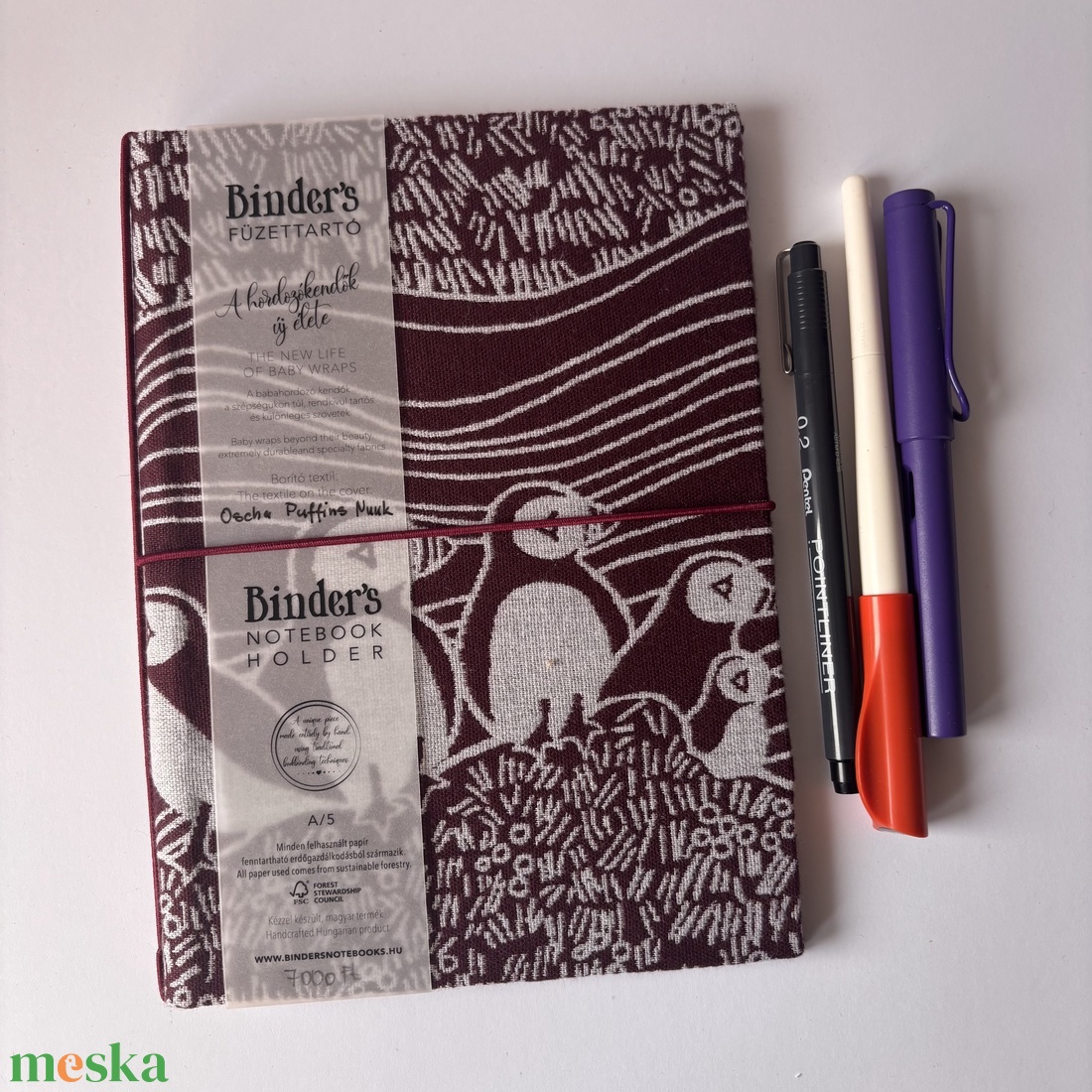 Bordó Lunda textilborítós traveller's notebook, A/5, füzettartó, füzetborító, keménytáblás - otthon & életmód - papír, írószer - könyv- és füzetborító - Meska.hu Bordó Lunda textilborítós traveller's notebook, A/5, füzettartó, füzetborító, keménytáblás - otthon & életmód - papír, írószer - könyv- és füzetborító - Meska.hu