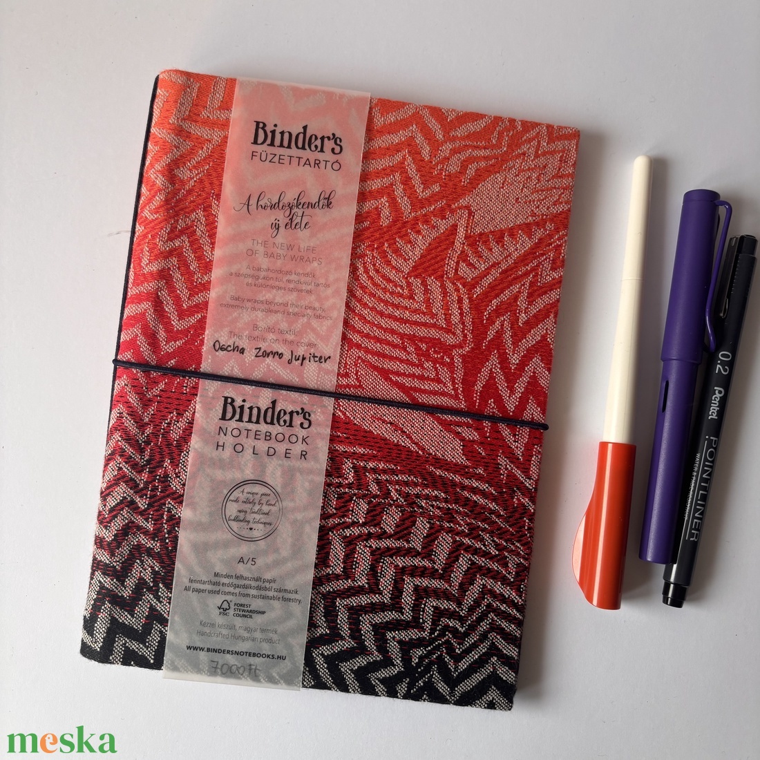 Másik piros-fekete rókás textilborítós traveller's notebook, A/5, füzettartó, füzetborító, keménytáblás - otthon & életmód - papír, írószer - könyv- és füzetborító - Meska.hu Másik piros-fekete rókás textilborítós traveller's notebook, A/5, füzettartó, füzetborító, keménytáblás - otthon & életmód - papír, írószer - könyv- és füzetborító - Meska.hu