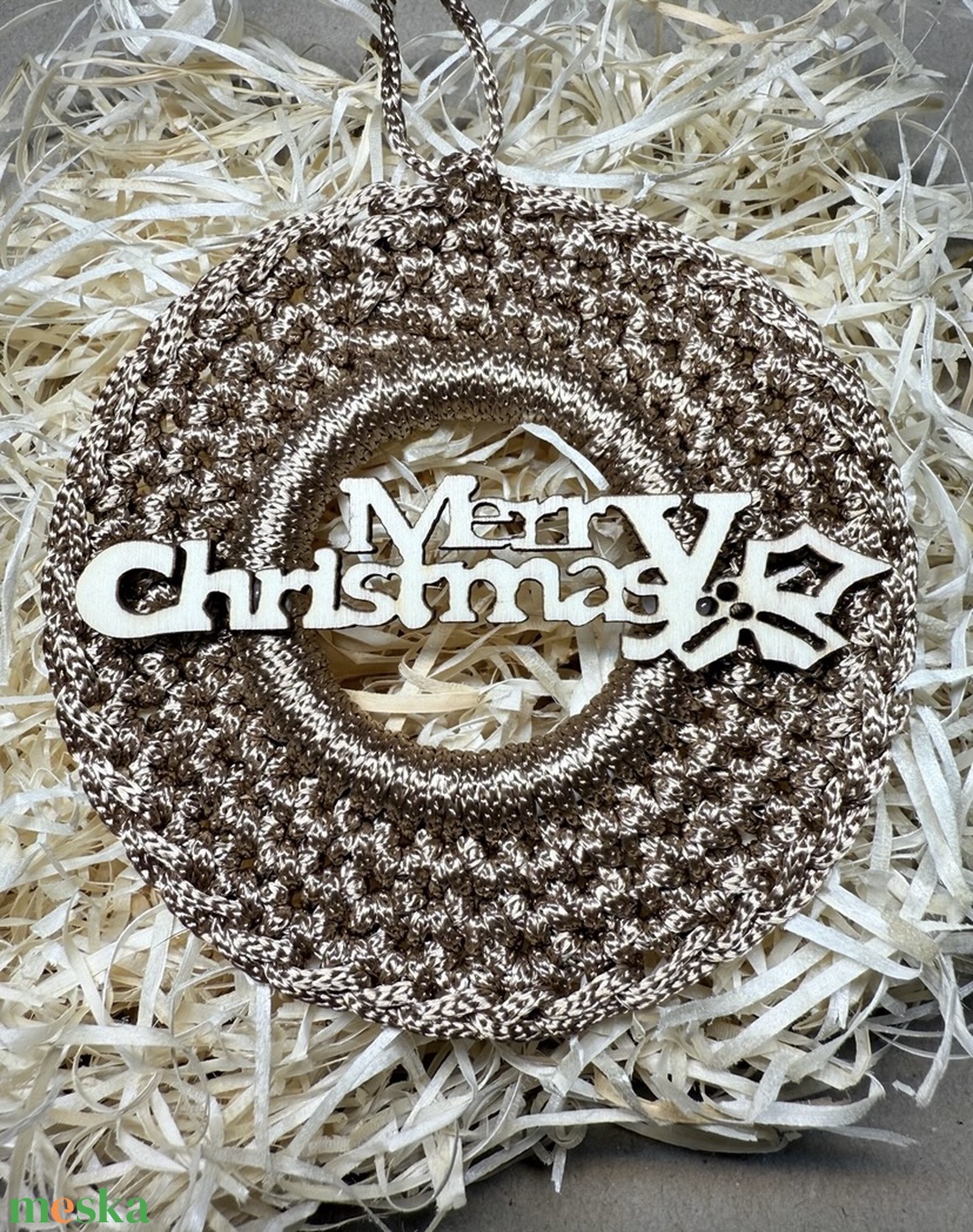 Horgolt karácsonyi dísz  - karácsony - karácsonyi lakásdekoráció - karácsonyfadíszek - Meska.hu