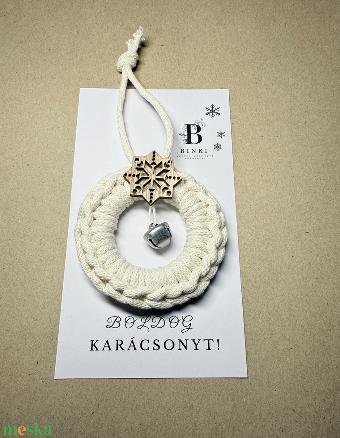 Karácsonyi dísz - karácsony - karácsonyi ajándékozás - karácsonyi képeslap, üdvözlőlap, ajándékkísérő - Meska.hu