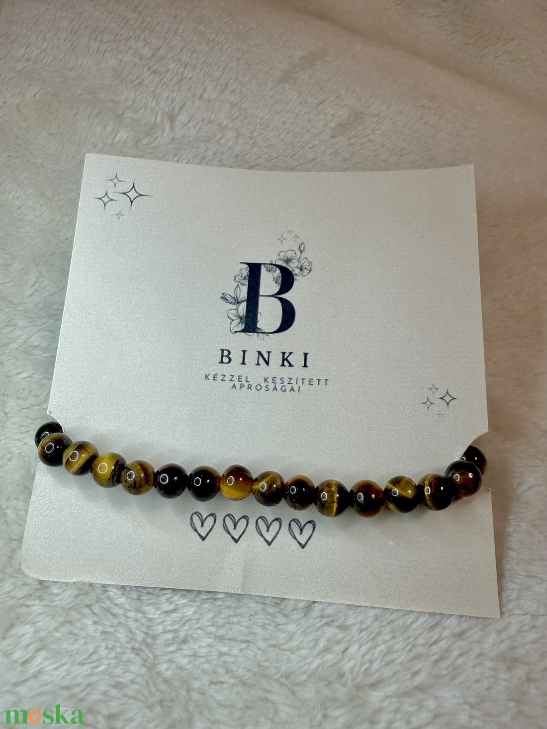 Ásvány karkötő - Tigrisszem - ékszer - karkötő - ásványkarkötő - Meska.hu