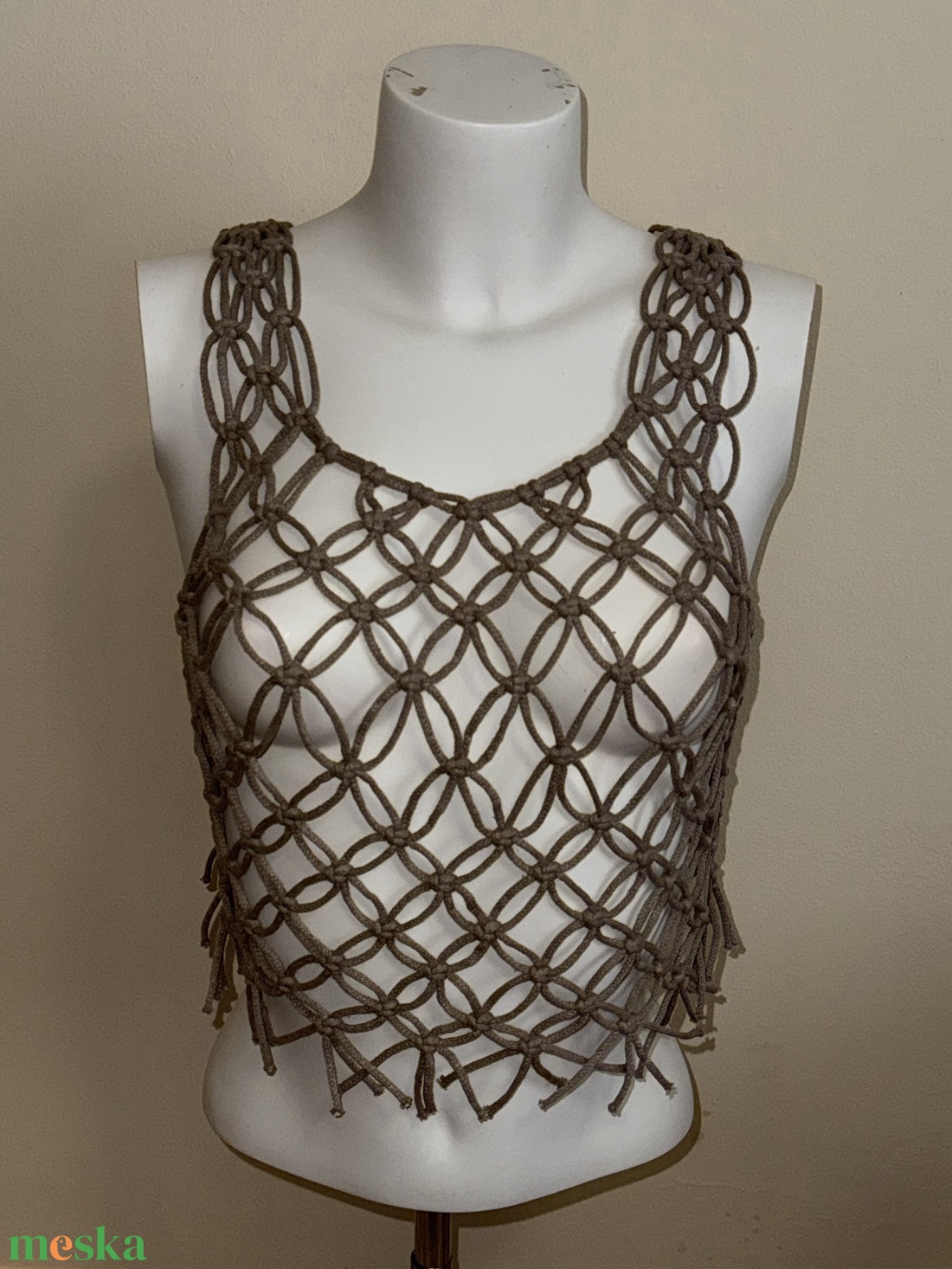 Makramé top - Moonlace/Holdcsipke - ruha & divat - női ruha - póló, felső - Meska.hu