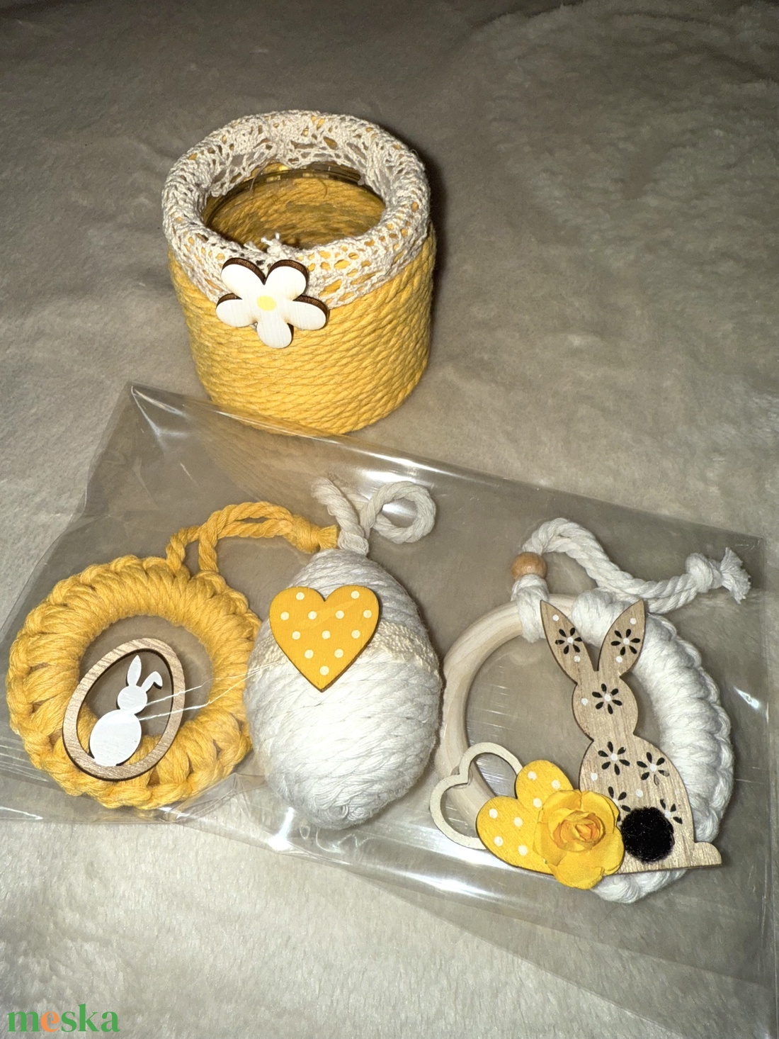 Sárga húsvéti csomag - otthon & életmód - dekoráció - húsvéti asztaldíszek - Meska.hu