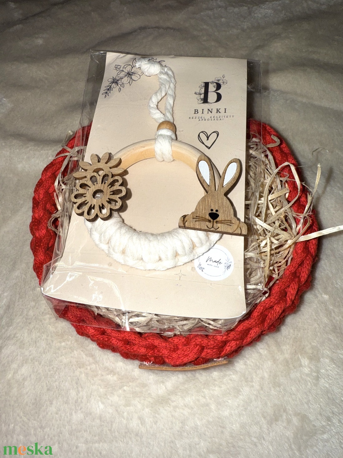 Piros húsvéti kosár csomag - otthon & életmód - dekoráció - húsvéti asztaldíszek - Meska.hu