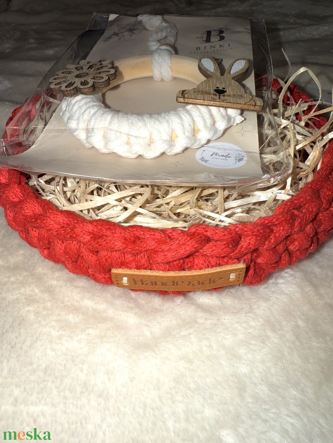 Piros húsvéti kosár csomag - otthon & életmód - dekoráció - húsvéti asztaldíszek - Meska.hu