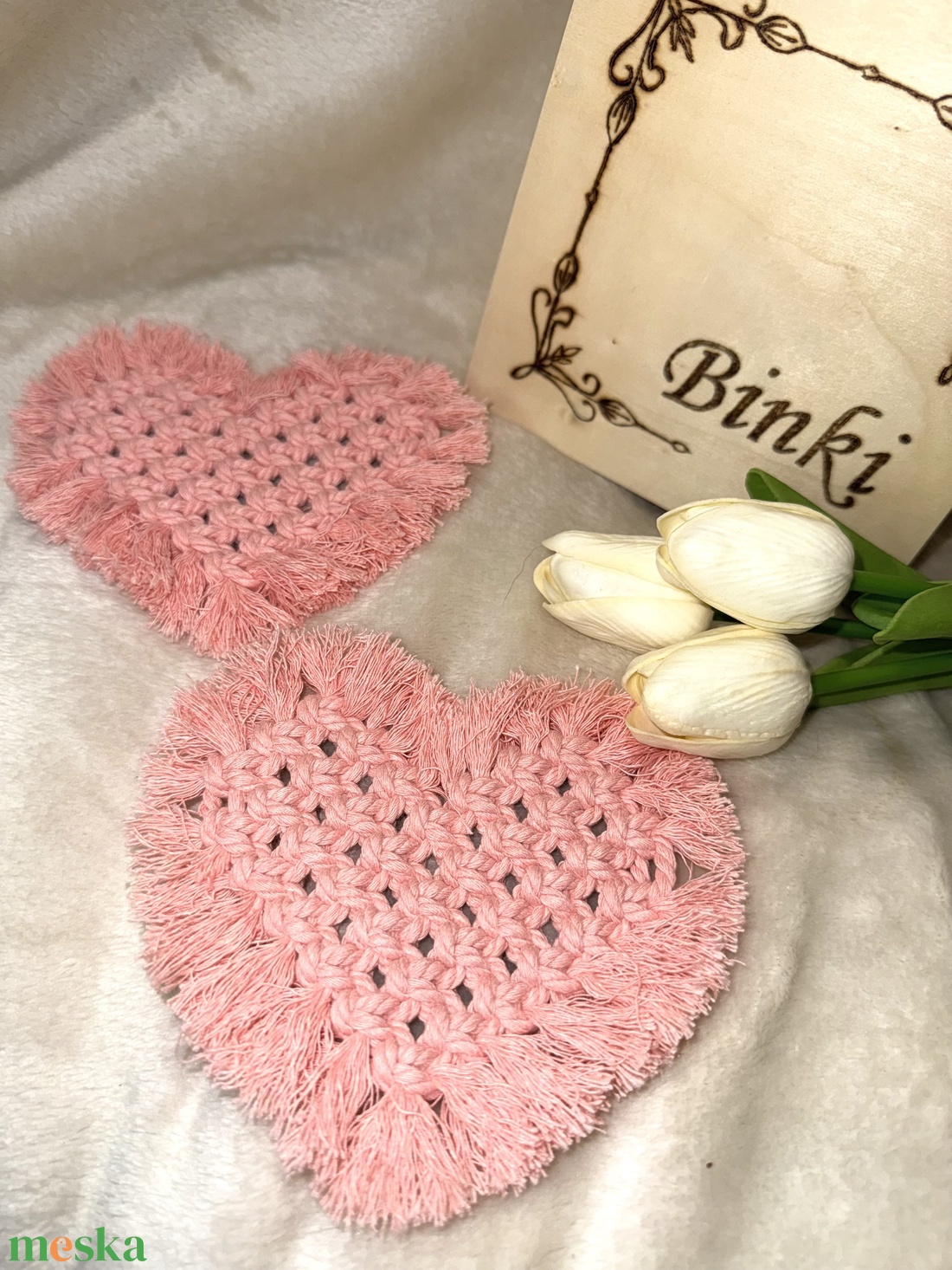 Szív pohár alátét - otthon & életmód - konyhafelszerelés, tálalás - tálalás - tányér- és poháralátét - Meska.hu