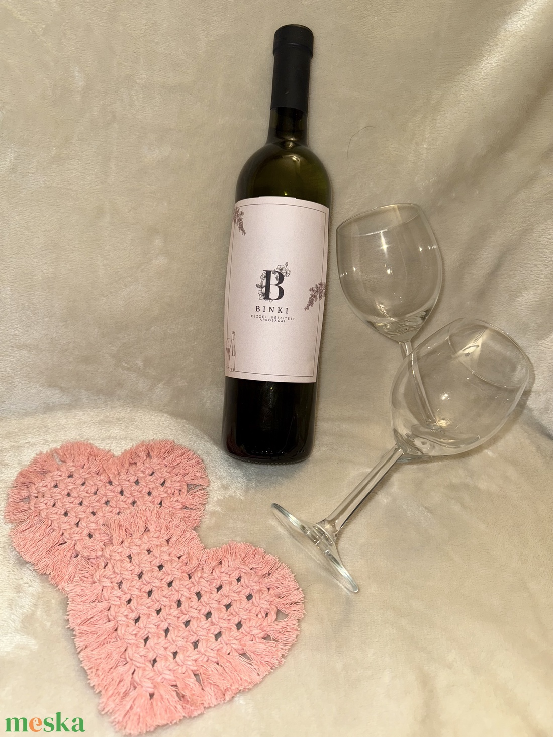 Szív pohár alátét - otthon & életmód - konyhafelszerelés, tálalás - tálalás - tányér- és poháralátét - Meska.hu