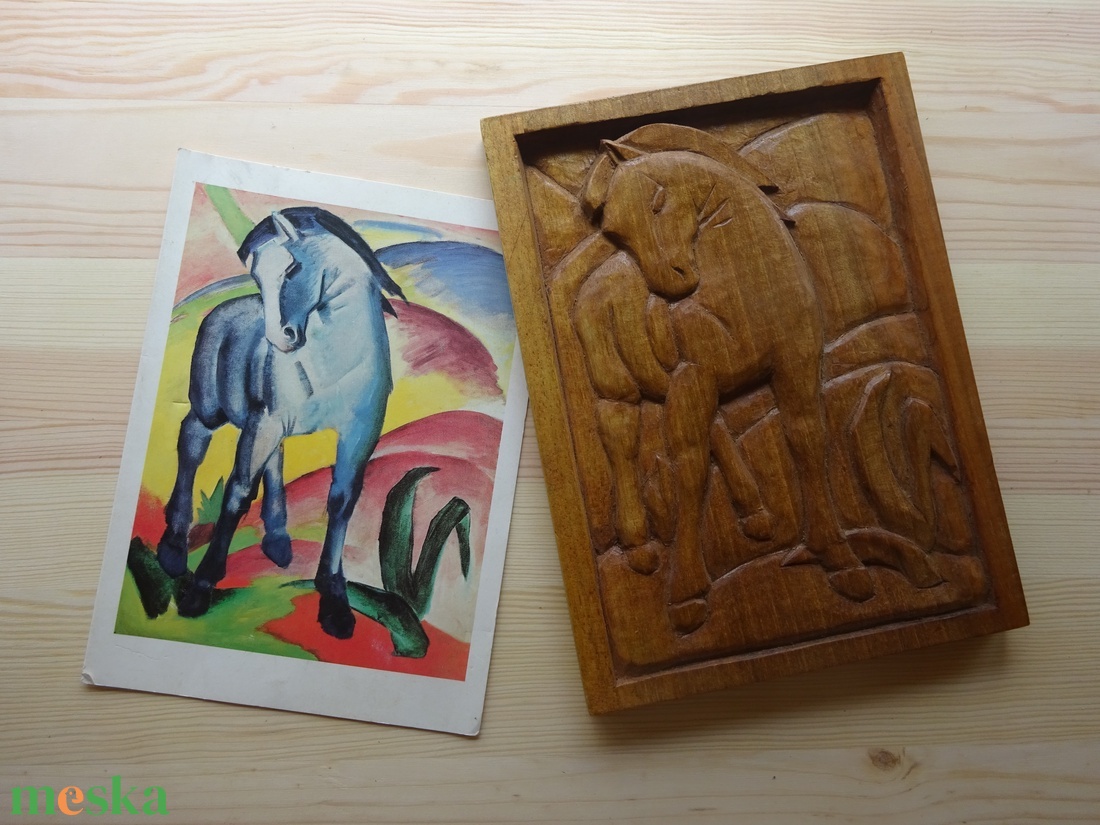 Franz Marc: Kék ló c. képének faragott változata - otthon & életmód - dekoráció - kép & falikép - fából készült kép - Meska.hu Franz Marc: Kék ló c. képének faragott változata - otthon & életmód - dekoráció - kép & falikép - fából készült kép - Meska.hu