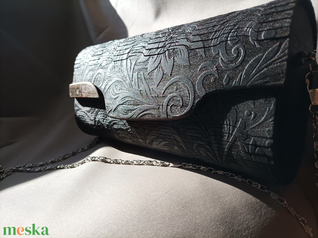 BIRCH. NOIR nyírfa táska - táska & tok - kézitáska & válltáska - alkalmi táska - Meska.hu