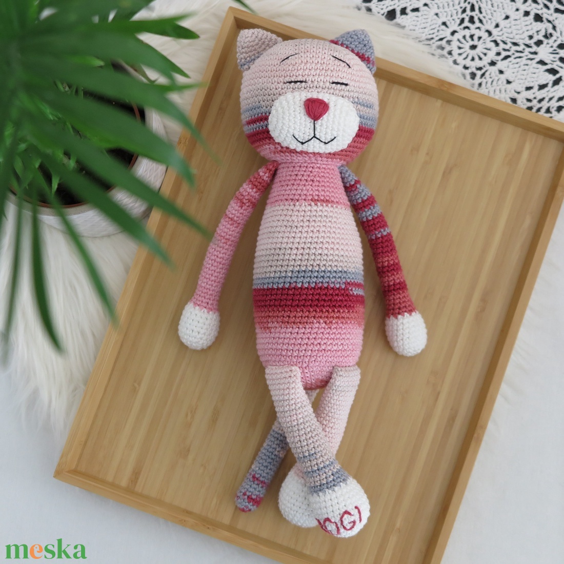 Horgolt nagy Amicat cica - játék & sport - plüssállat & játékfigura - cica - Meska.hu