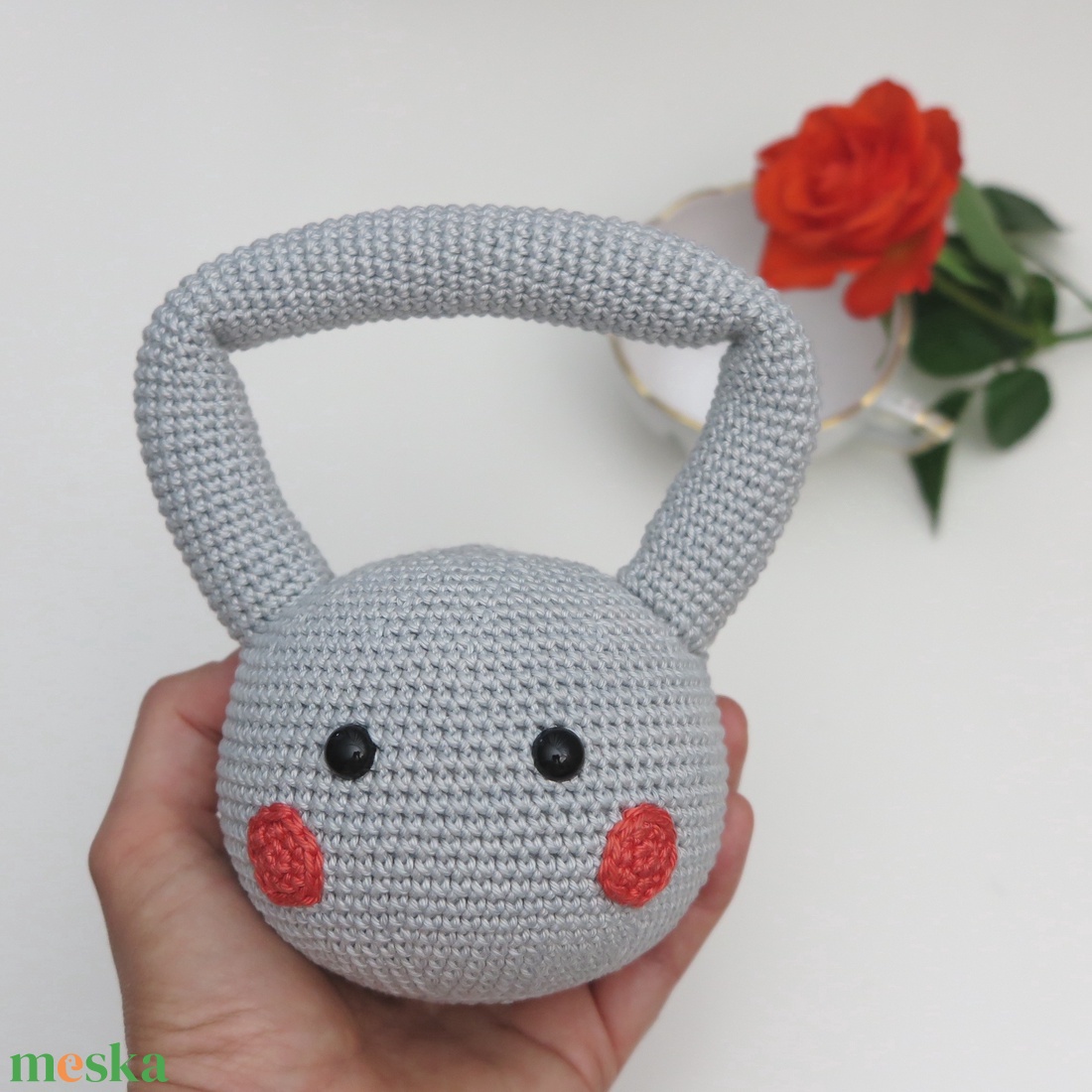 Horgolt kettlebell babajáték - játék & sport - plüssállat & játékfigura - más figura - Meska.hu