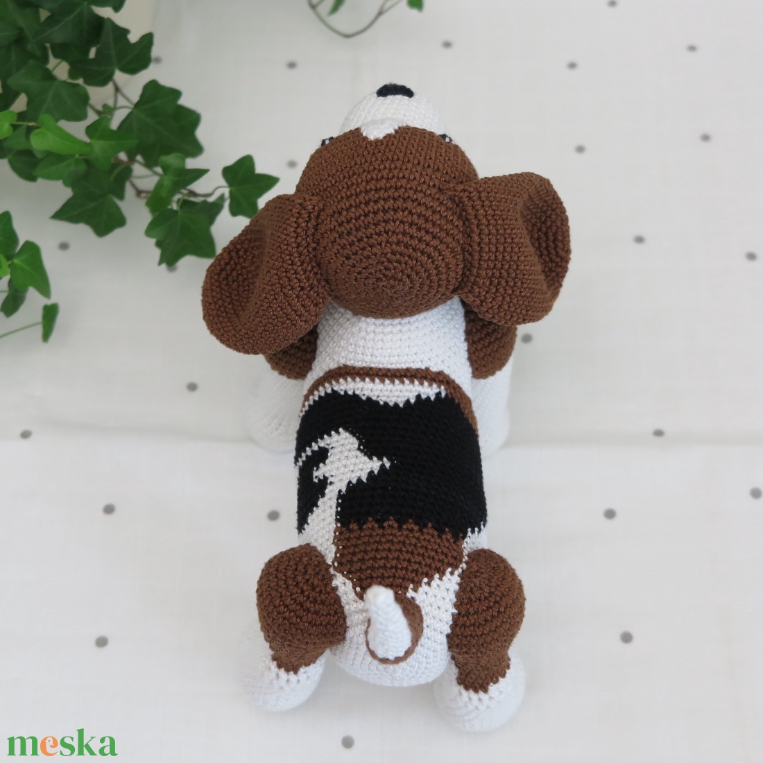 Horgolt Beagle kutya egyedi foltokkal - játék & sport - plüssállat & játékfigura - kutya - Meska.hu