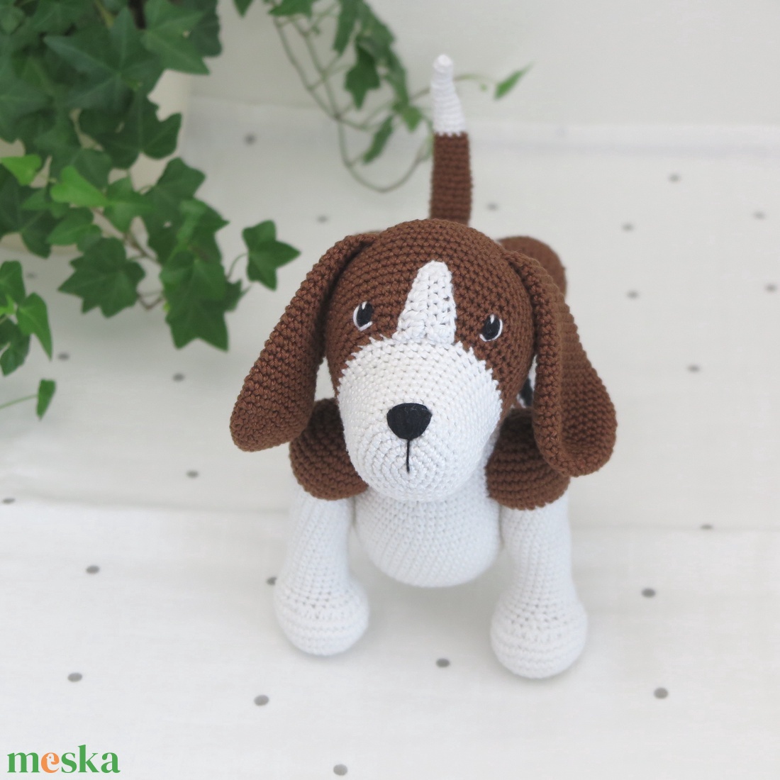 Horgolt Beagle kutya egyedi foltokkal - játék & sport - plüssállat & játékfigura - kutya - Meska.hu