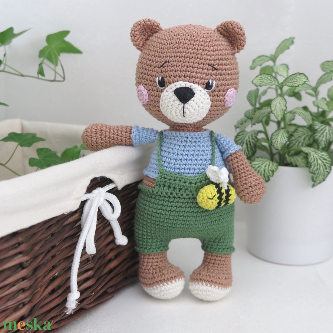 Horgolt Bruno maci - játék & sport - plüssállat & játékfigura - maci - Meska.hu