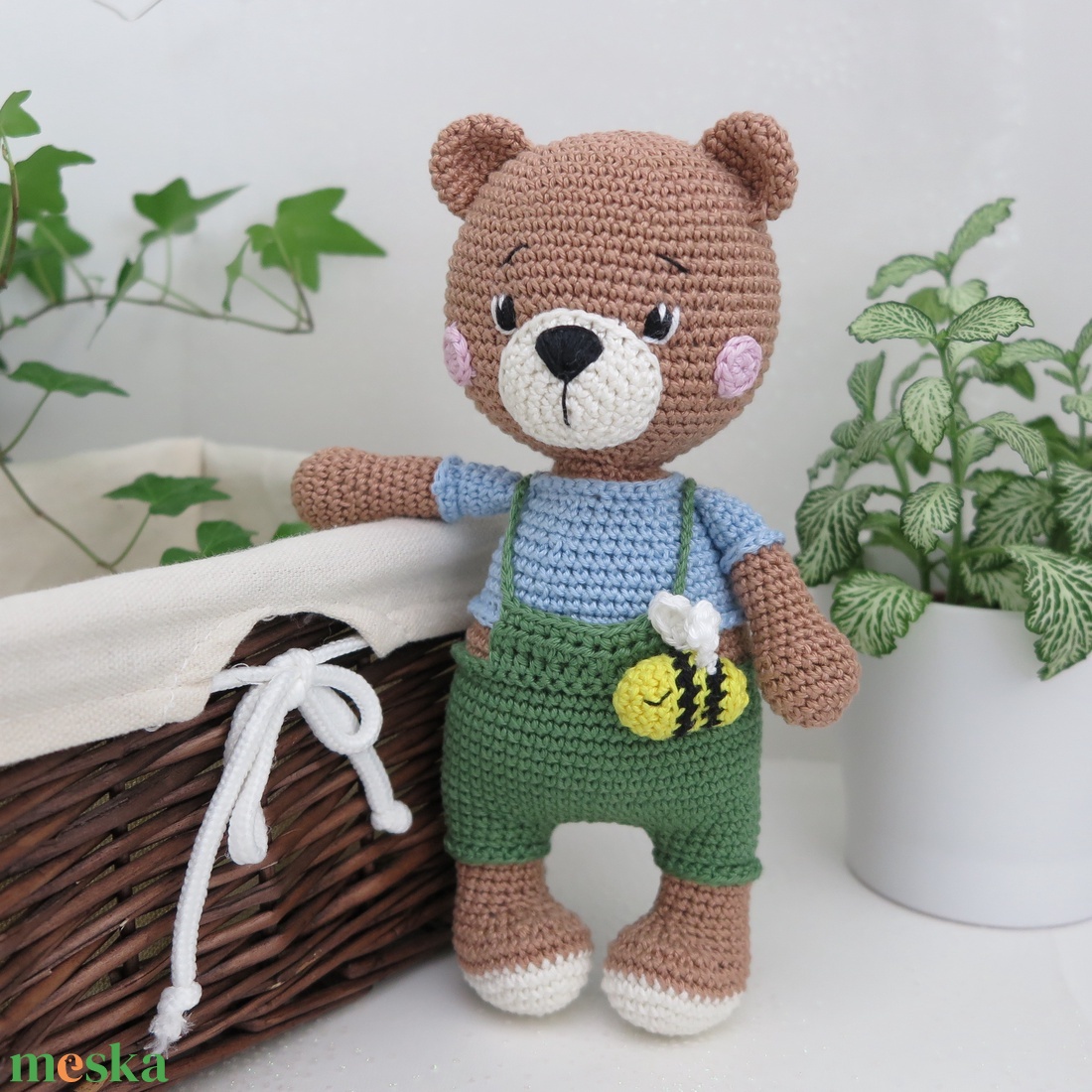 Horgolt Bruno maci - játék & sport - plüssállat & játékfigura - maci - Meska.hu