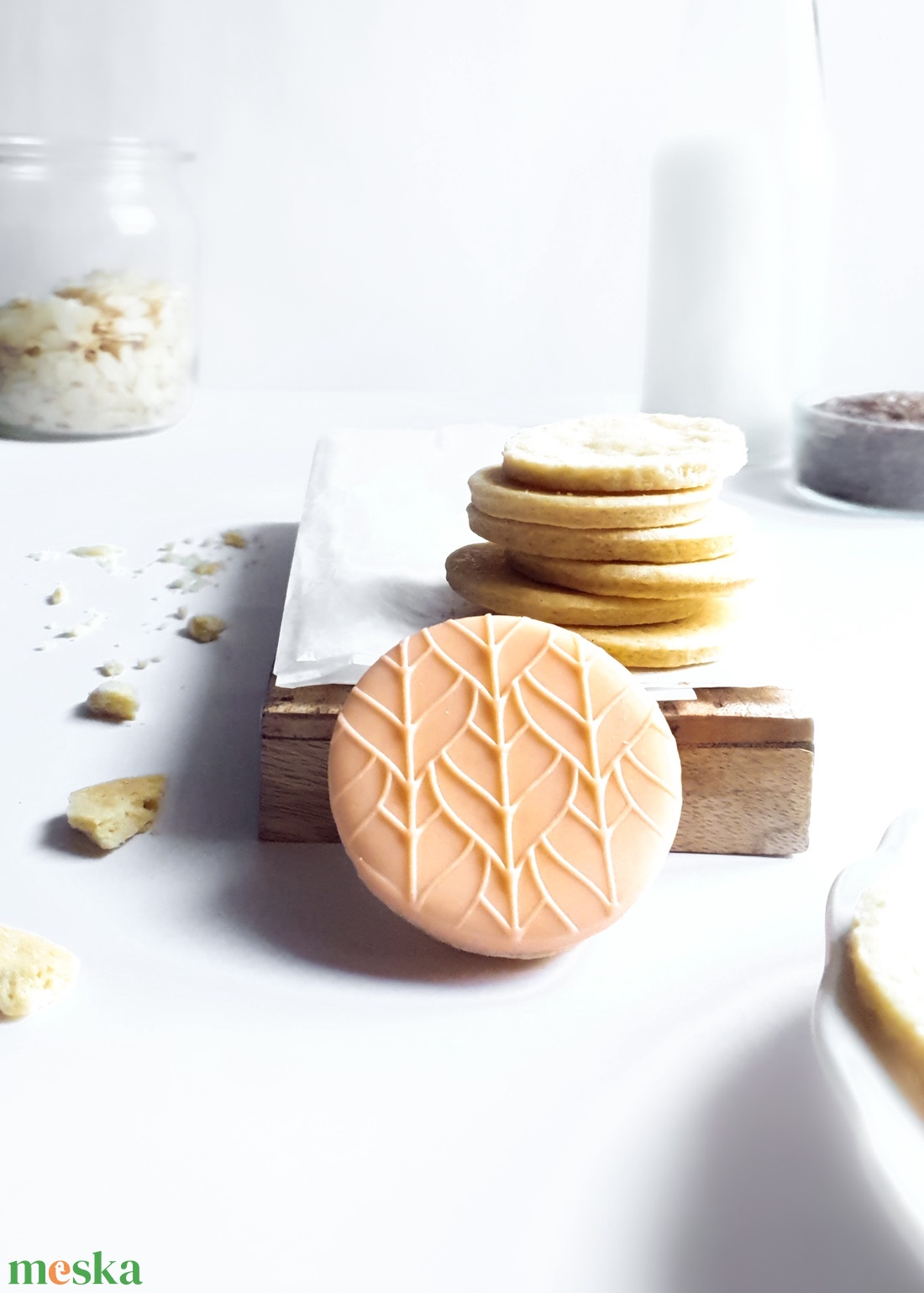 Kekszpecsét levél mintával - kellékek & szerszámok - díszíthető tárgyak - kerámia - Meska.hu