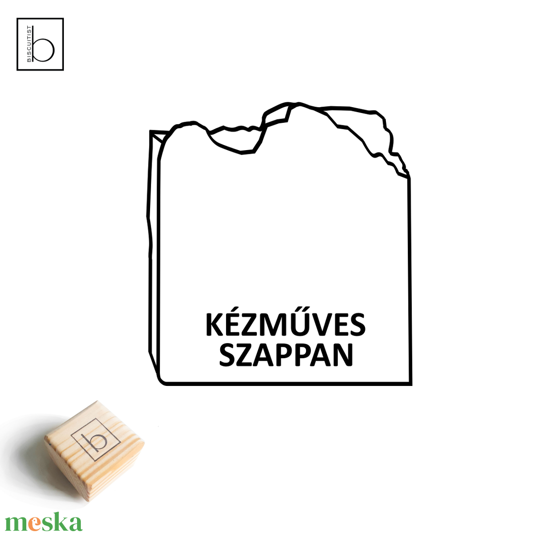 Személyre szabható szappanpecsét, szappanbélyegző saját felirattal, vastag betűtípussal - szépségápolás - szappan & fürdés - kézműves szappan - Meska.hu