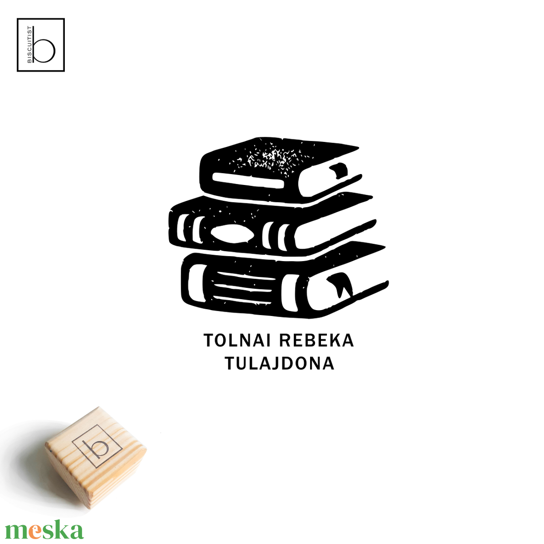 Ex libris pecsét, személyre szabható bélyegző, könyv nyomda - könyv & zene - ex libris pecsét - Meska.hu