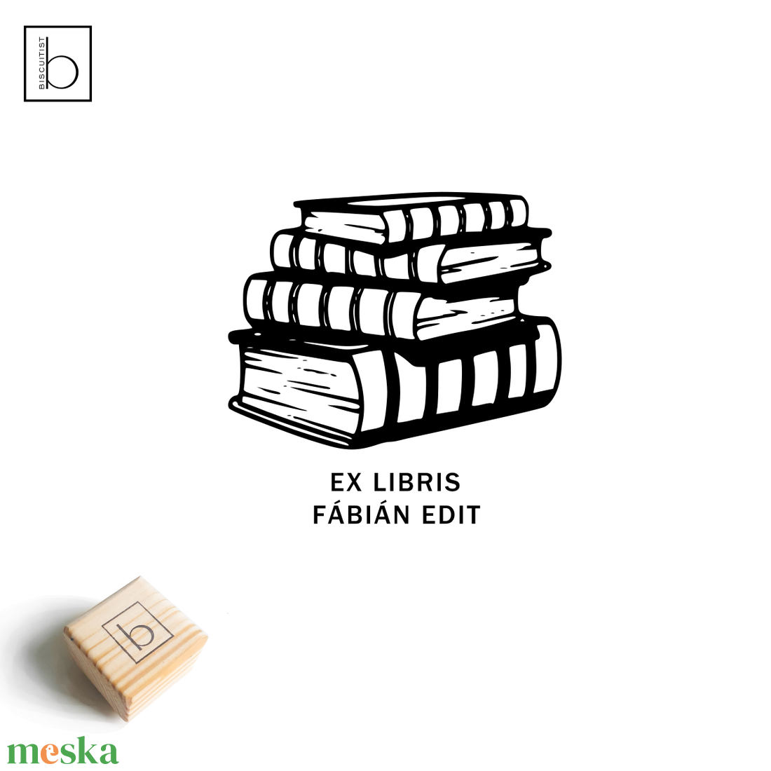 Ex libris pecsét, személyre szabható bélyegző, könyv nyomda - Könyvkupac - könyv & zene - ex libris pecsét - Meska.hu
