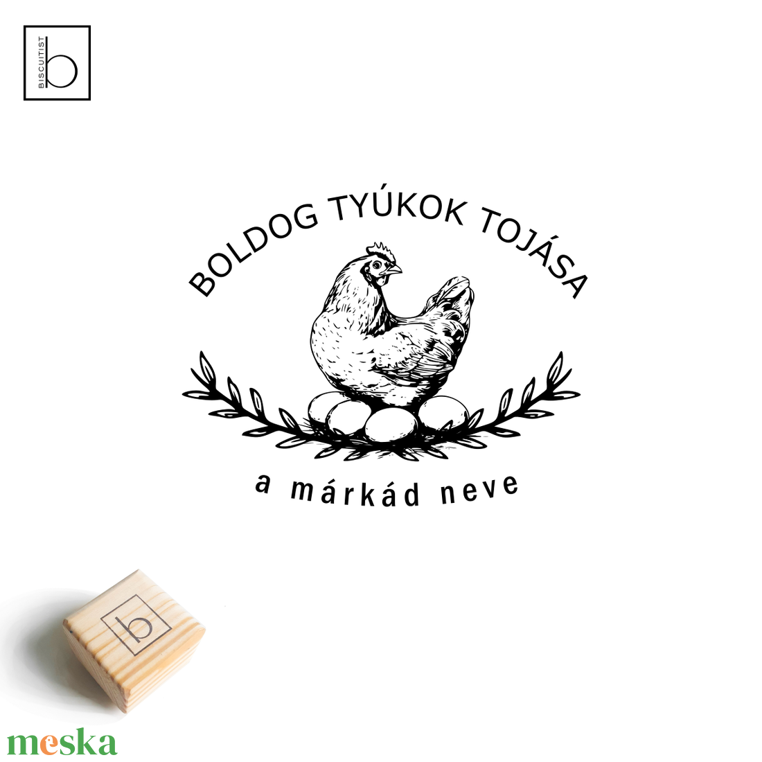 Tojásosdoboz pecsét, személyre szabható bélyegző, nyomda - Boldog tyúkok tojása - otthon & életmód - papír, írószer - pecsétek - pecsétnyomó, bélyegző - Meska.hu