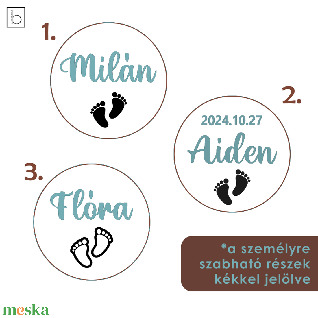 Keksz, mézeskalács, fondant és sütipecsét baba névvel, születési dátummal - otthon & életmód - konyhafelszerelés, tálalás - sütés, főzés - sütidísz - Meska.hu