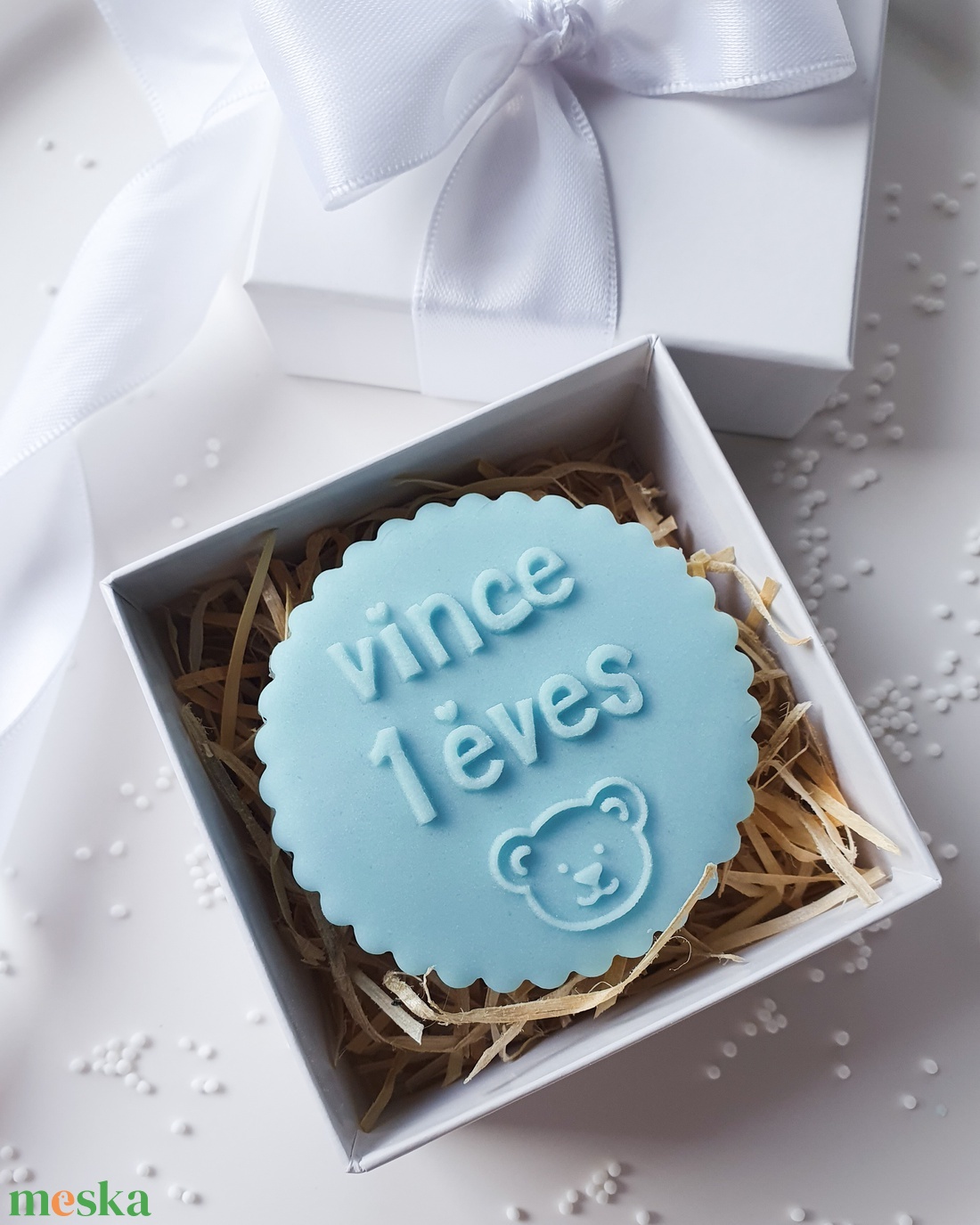 Keksz, mézeskalács, fondant és sütipecsét személyre szabható baba névvel, életkorral - otthon & életmód - konyhafelszerelés, tálalás - sütés, főzés - sütidísz - Meska.hu