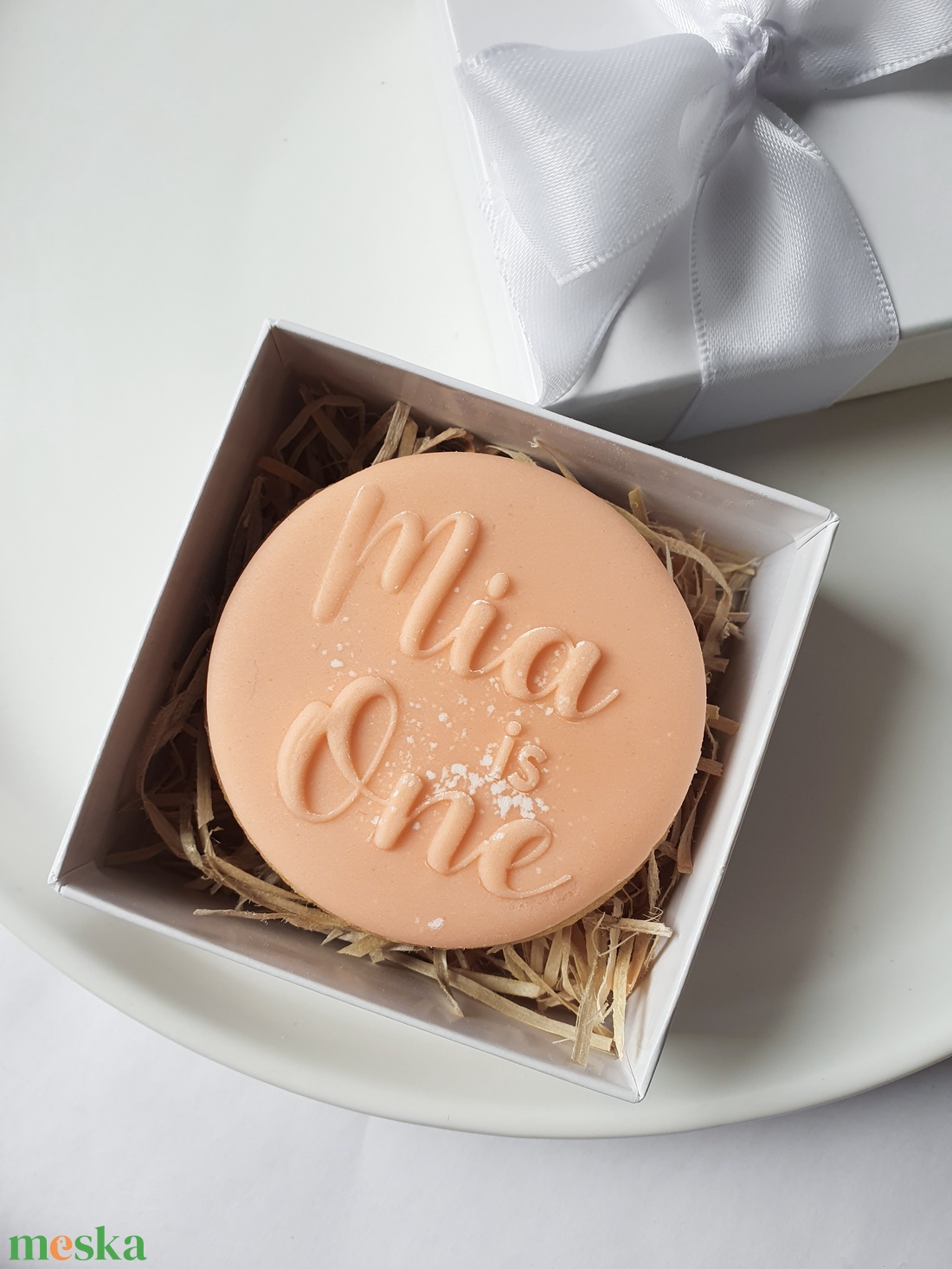 Keksz, mézeskalács, fondant és sütipecsét személyre szabható baba névvel, életkorral - otthon & életmód - konyhafelszerelés, tálalás - sütés, főzés - sütidísz - Meska.hu