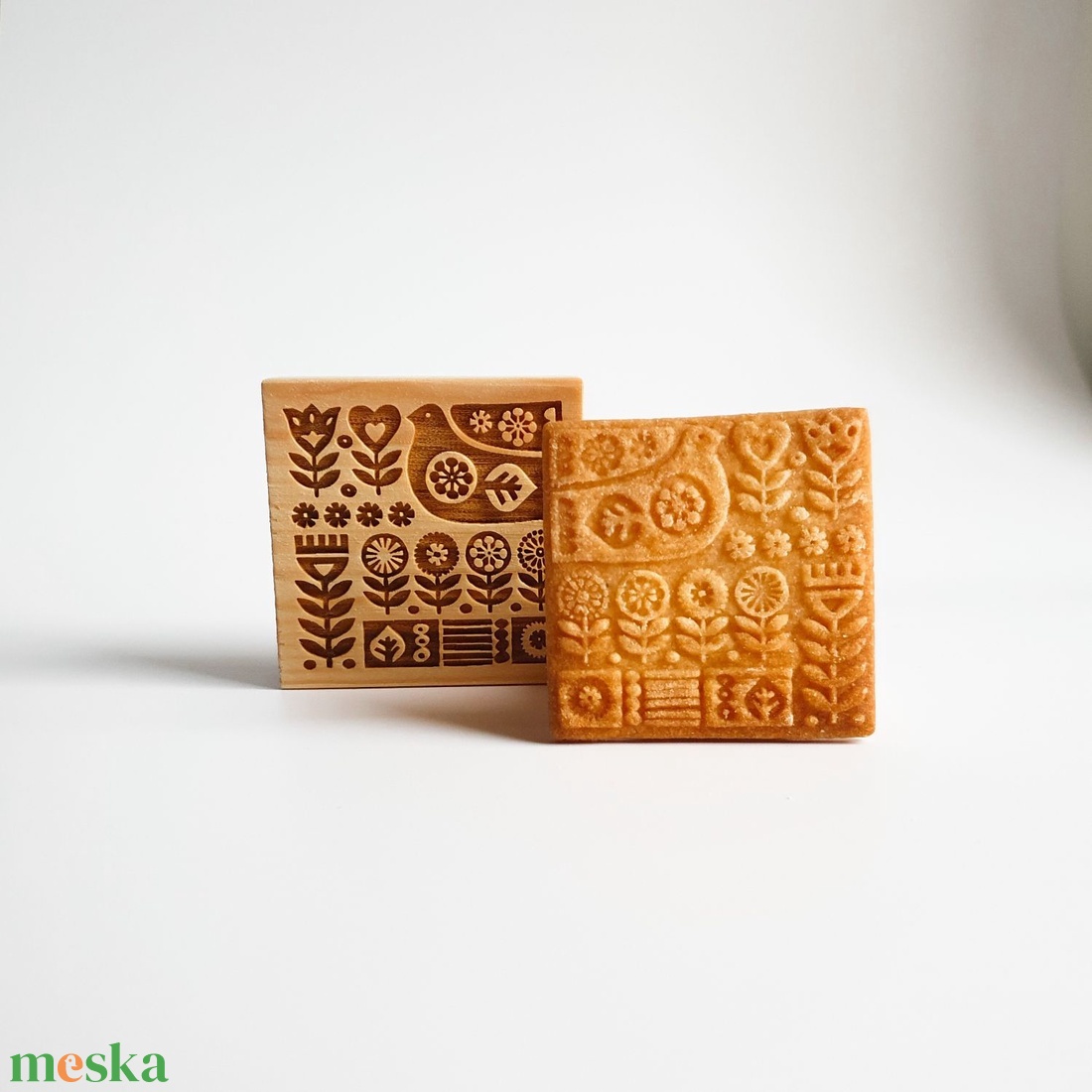 Folklór galamb - Karácsonyi mézeskalács kekszpecsét - otthon & életmód - konyhafelszerelés, tálalás - sütés, főzés - sütidísz - Meska.hu