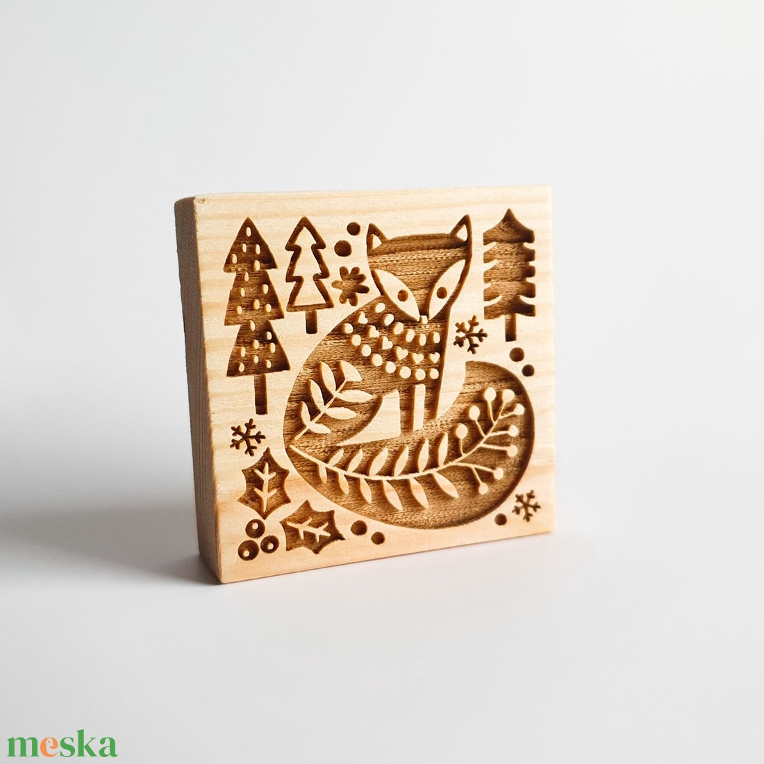 Róka fenyőfával - Karácsonyi mézeskalács kekszpecsét folklór skandináv mintával - otthon & életmód - konyhafelszerelés, tálalás - sütés, főzés - sütidísz - Meska.hu Róka fenyőfával - Karácsonyi mézeskalács kekszpecsét folklór skandináv mintával - otthon & életmód - konyhafelszerelés, tálalás - sütés, főzés - sütidísz - Meska.hu