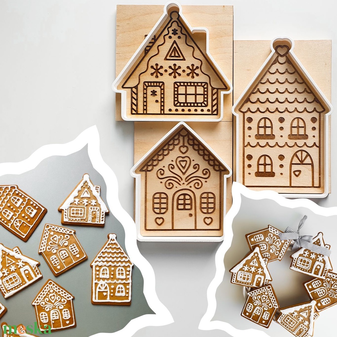 Mézeskalács ház készítő szett � Klasszikus - otthon & életmód - konyhafelszerelés, tálalás - sütés, főzés - sütidísz - Meska.hu