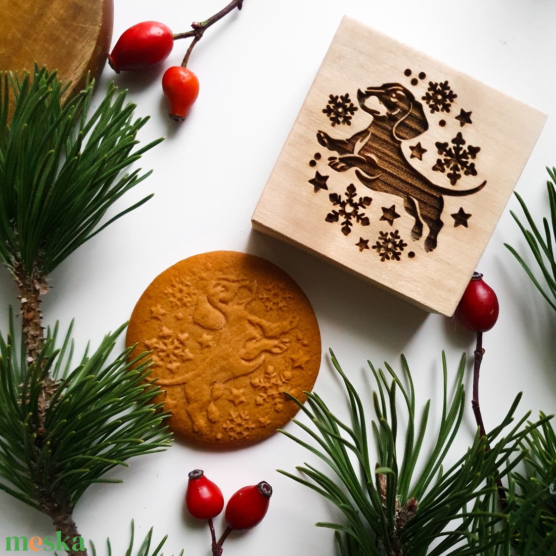 Tacskó karácsony - Mézeskalács és spekulatius sütipecsét - otthon & életmód - konyhafelszerelés, tálalás - sütés, főzés - sütidísz - Meska.hu