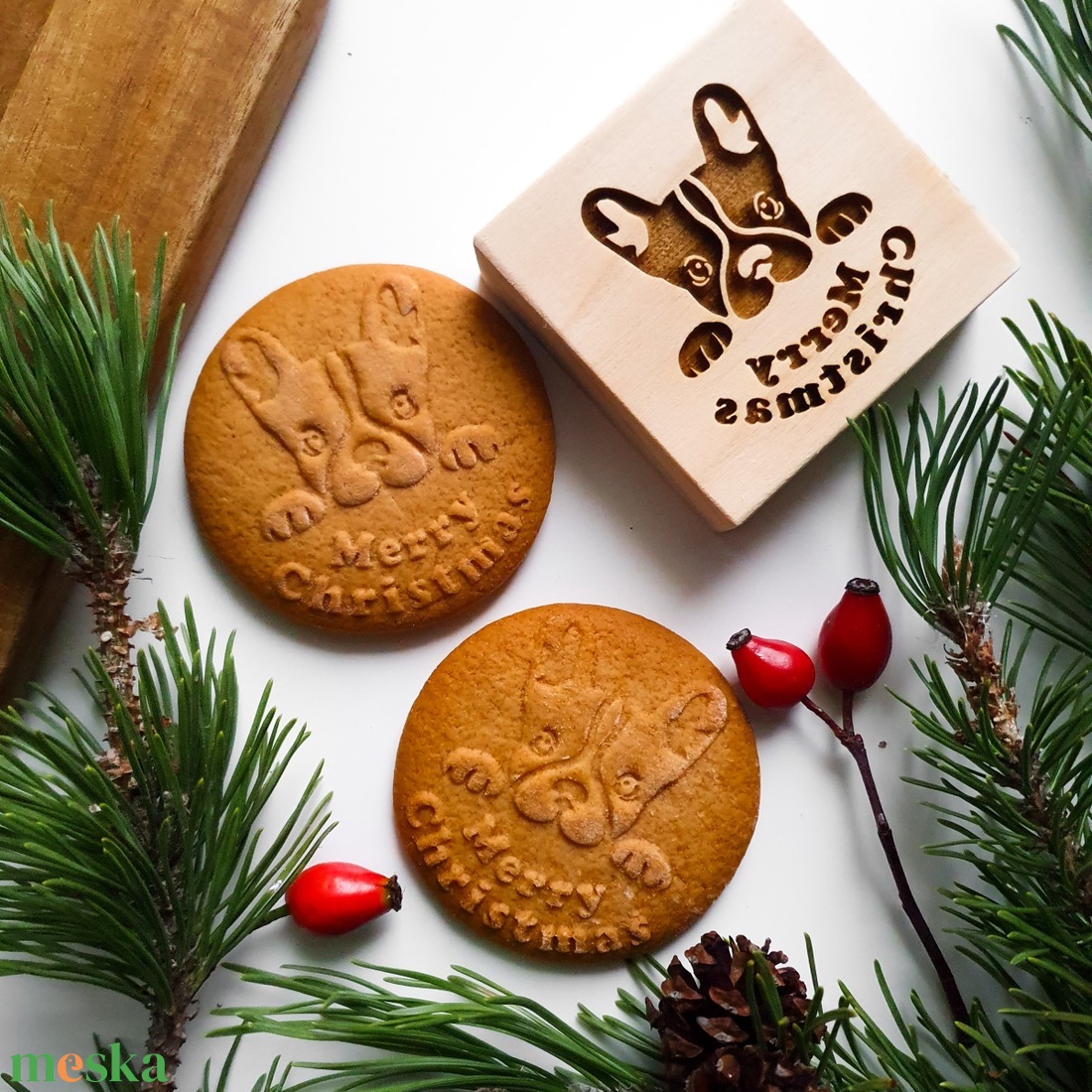 Francia bulldog sütipecsét - Mézeskalácshoz és spekulatius kekszhez - otthon & életmód - konyhafelszerelés, tálalás - sütés, főzés - sütidísz - Meska.hu