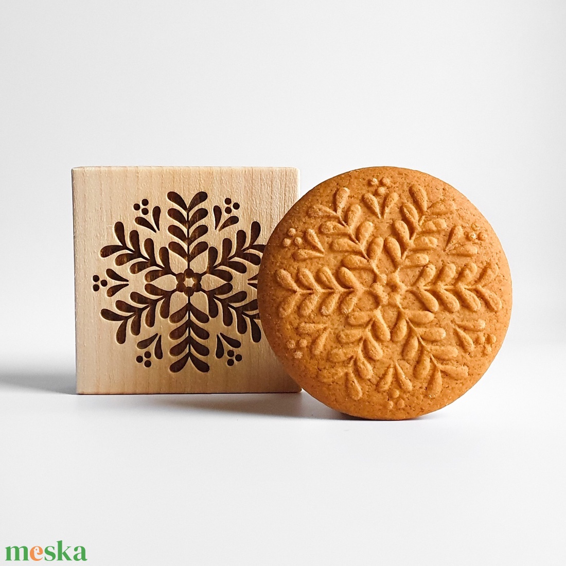 Levél csillag sütipecsét - Mézeskalácshoz és spekulatius kekszhez - otthon & életmód - konyhafelszerelés, tálalás - sütés, főzés - sütidísz - Meska.hu