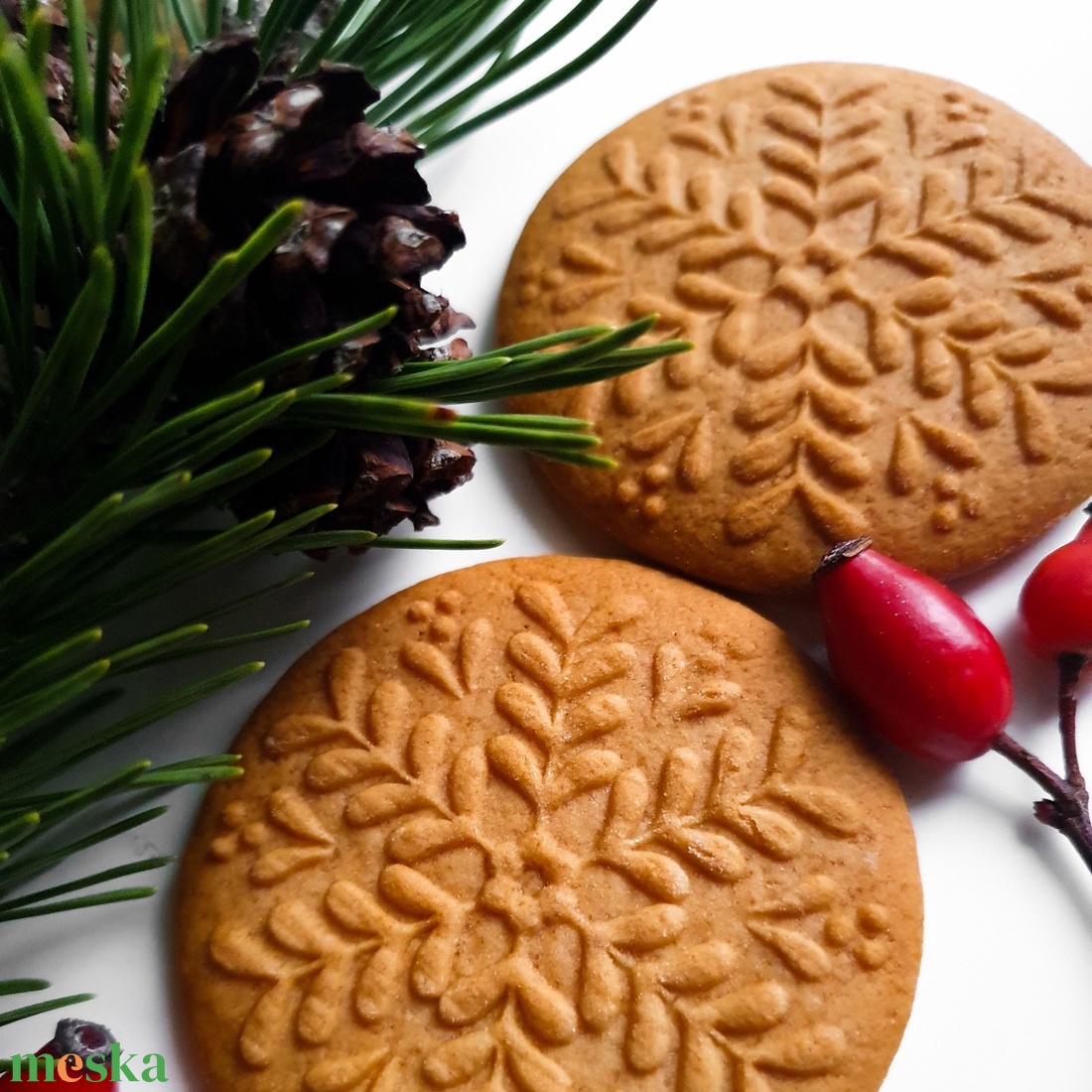 Levél csillag sütipecsét - Mézeskalácshoz és spekulatius kekszhez - otthon & életmód - konyhafelszerelés, tálalás - sütés, főzés - sütidísz - Meska.hu