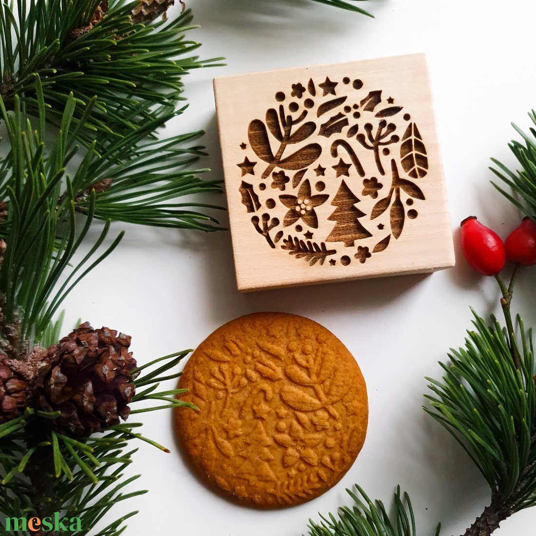 Sütipecsét karácsonyi mintákkal - Mézeskalácshoz és spekulatius kekszhez - otthon & életmód - konyhafelszerelés, tálalás - sütés, főzés - sütidísz - Meska.hu