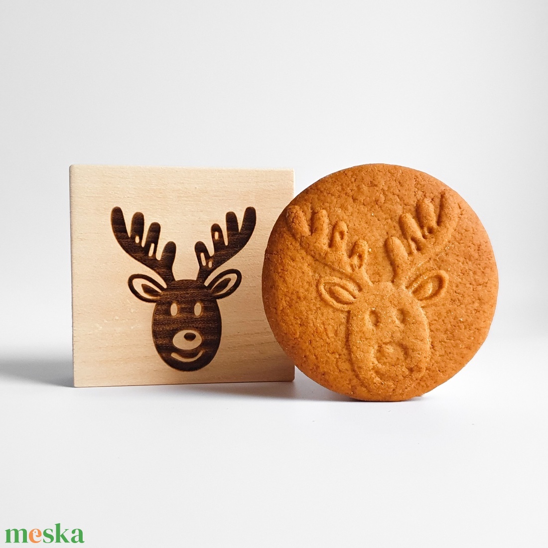 Rudolf a rénszarvas sütipecsét- Mézeskalácshoz és spekulatius kekszhez - otthon & életmód - konyhafelszerelés, tálalás - sütés, főzés - sütidísz - Meska.hu