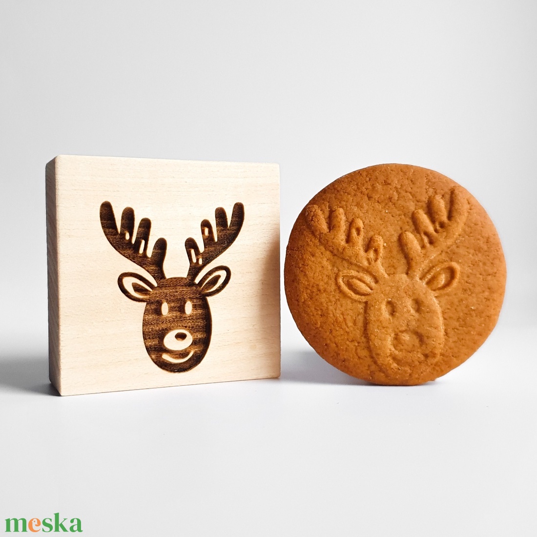 Rudolf a rénszarvas sütipecsét- Mézeskalácshoz és spekulatius kekszhez - otthon & életmód - konyhafelszerelés, tálalás - sütés, főzés - sütidísz - Meska.hu