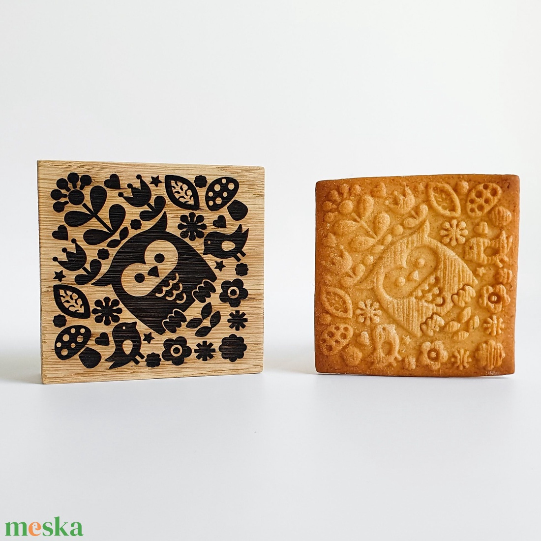 Skandináv stílusú bagoly sütipecsét - Mézeskalácshoz és spekulatius kekszhez - otthon & életmód - konyhafelszerelés, tálalás - sütés, főzés - sütidísz - Meska.hu