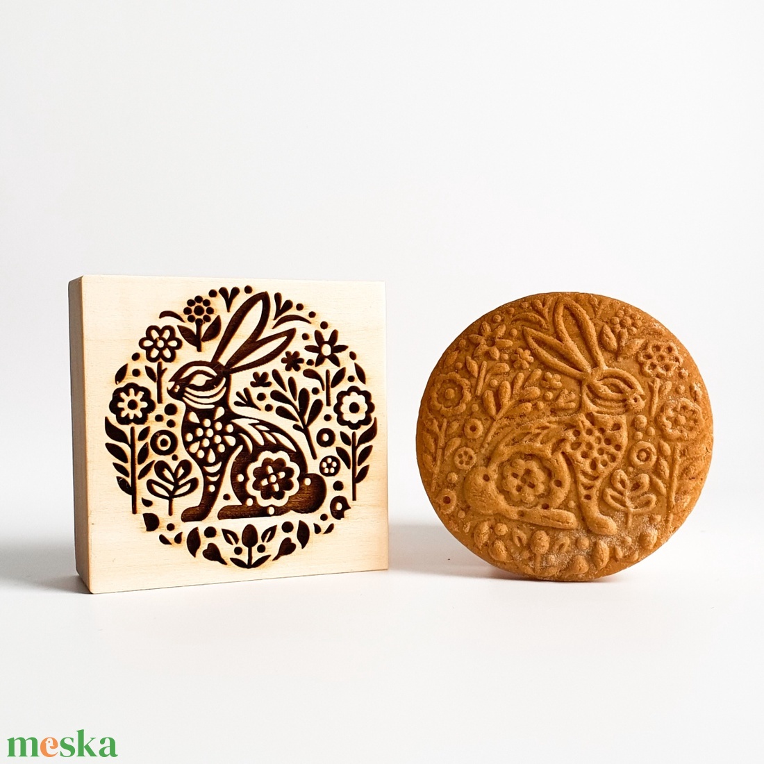 Húsvéti nyulas sütipecsét - Linzerhez, mézeskalácshoz, spekulatius kekszhez - otthon & életmód - konyhafelszerelés, tálalás - sütés, főzés - sütidísz - Meska.hu