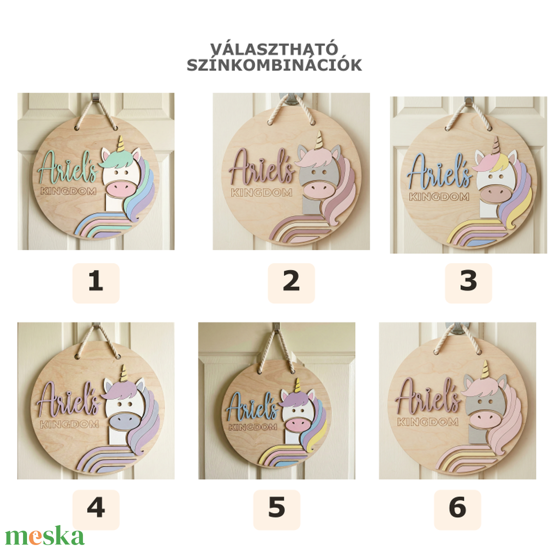 Egyedi gyerekszoba ajtódísz, névtábla falra, lemúr figurával, kreatív fotózási kellék - otthon & életmód - dekoráció - ajtó- és ablak dekoráció - ajtódísz & kopogtató - Meska.hu