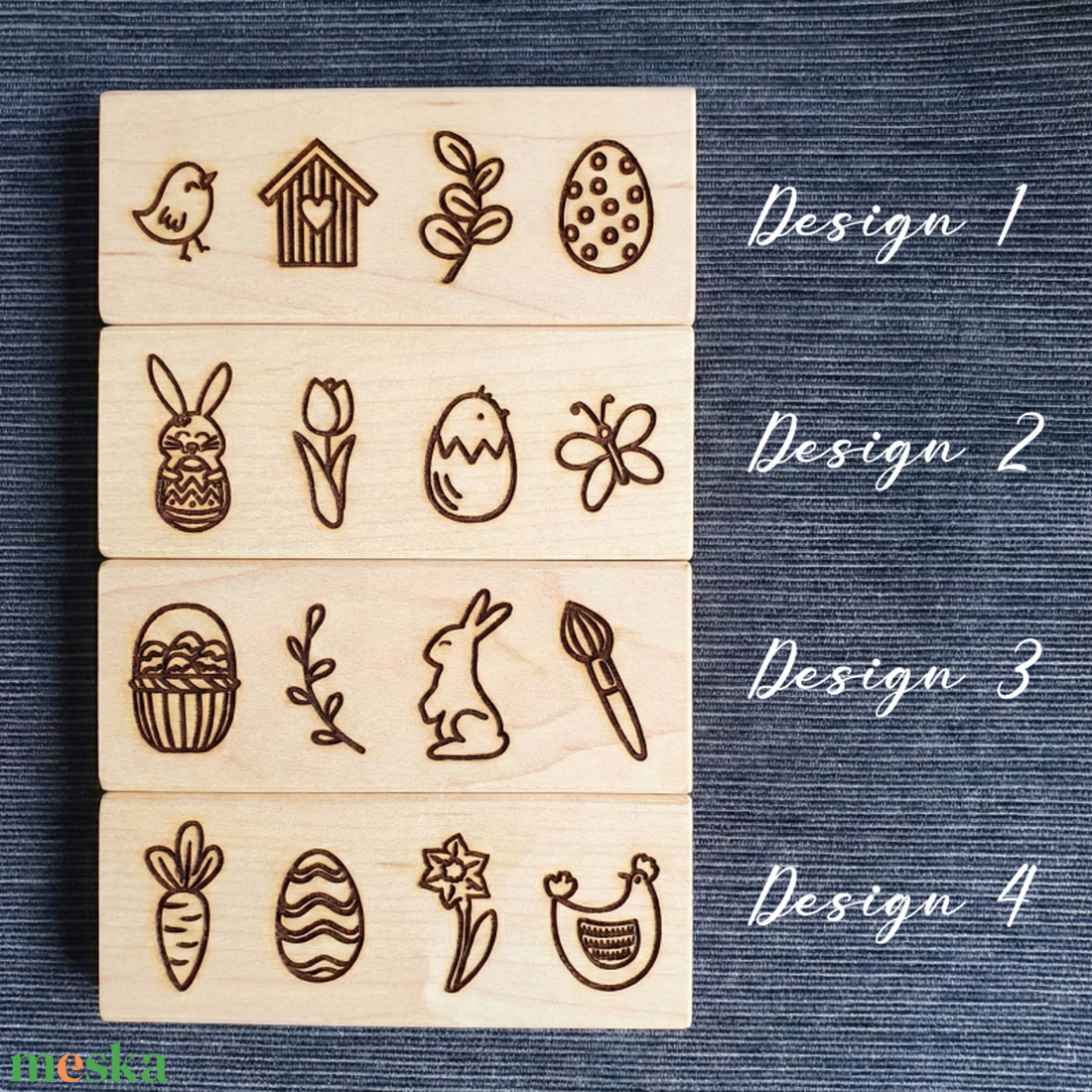 Húsvéti kekszpecsét, sütipecsét szett linzerhez, mézeskalácshoz, fondanthoz - otthon & életmód - konyhafelszerelés, tálalás - sütés, főzés - sütikiszúró - Meska.hu